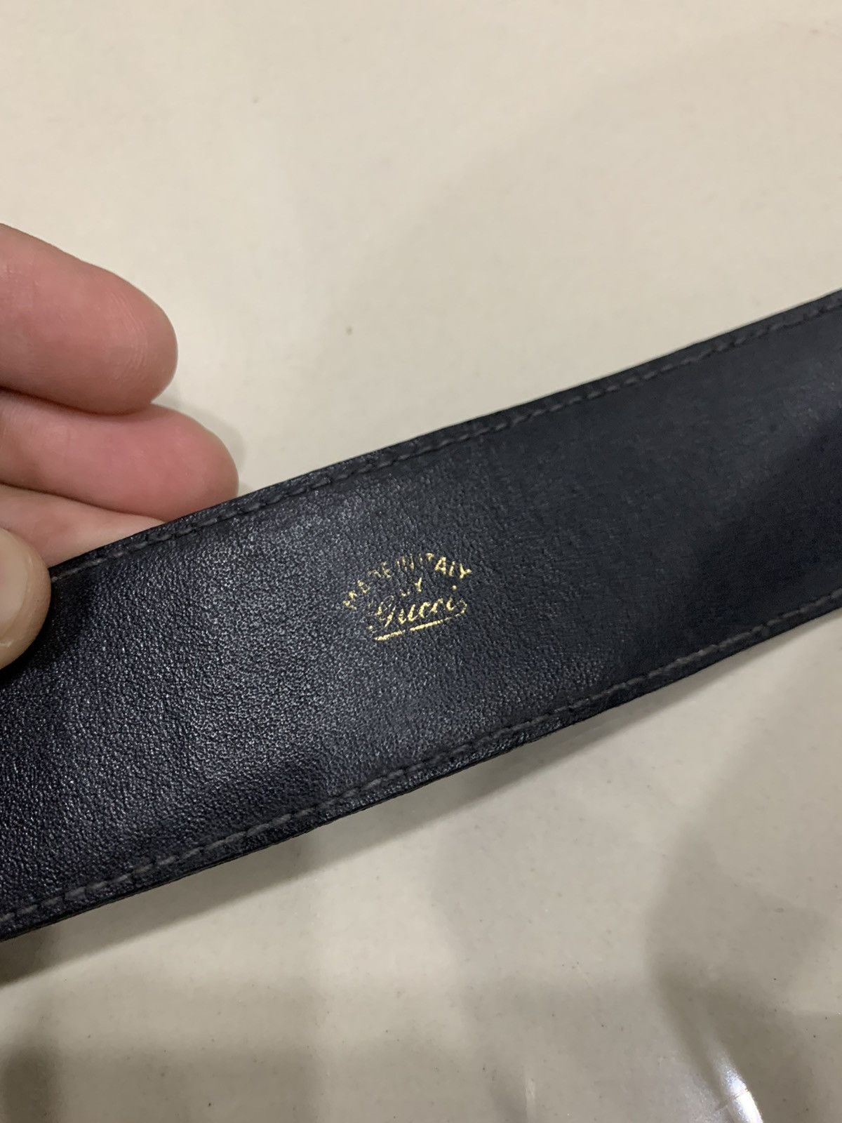 Gucci VINTAGE 1980s GUCCI GG LEATHER BELT 28" Size 28 - 4 Thumbnail