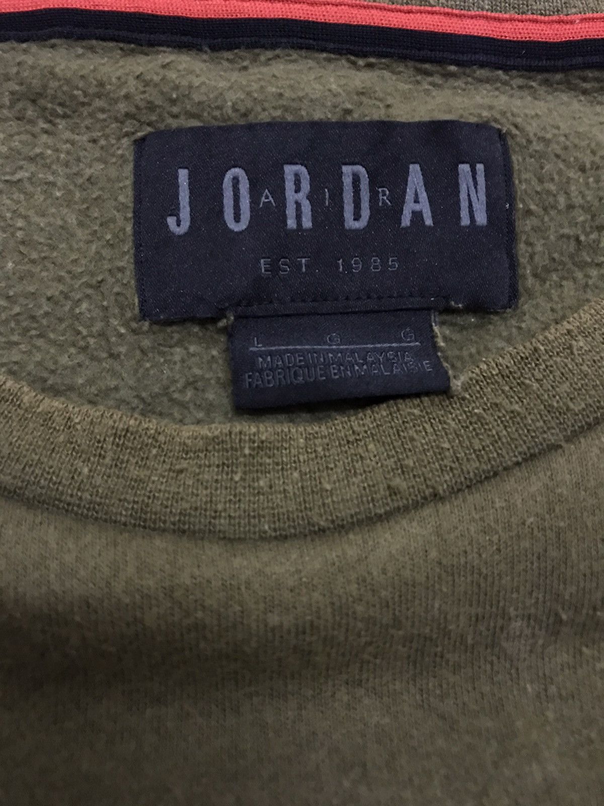 Jordan Brand × NBA Vintage Air Jordan Crewneck Sweatshirt Big Logo Spell Out Size US L / EU 52-54 / 3 - 6 Thumbnail