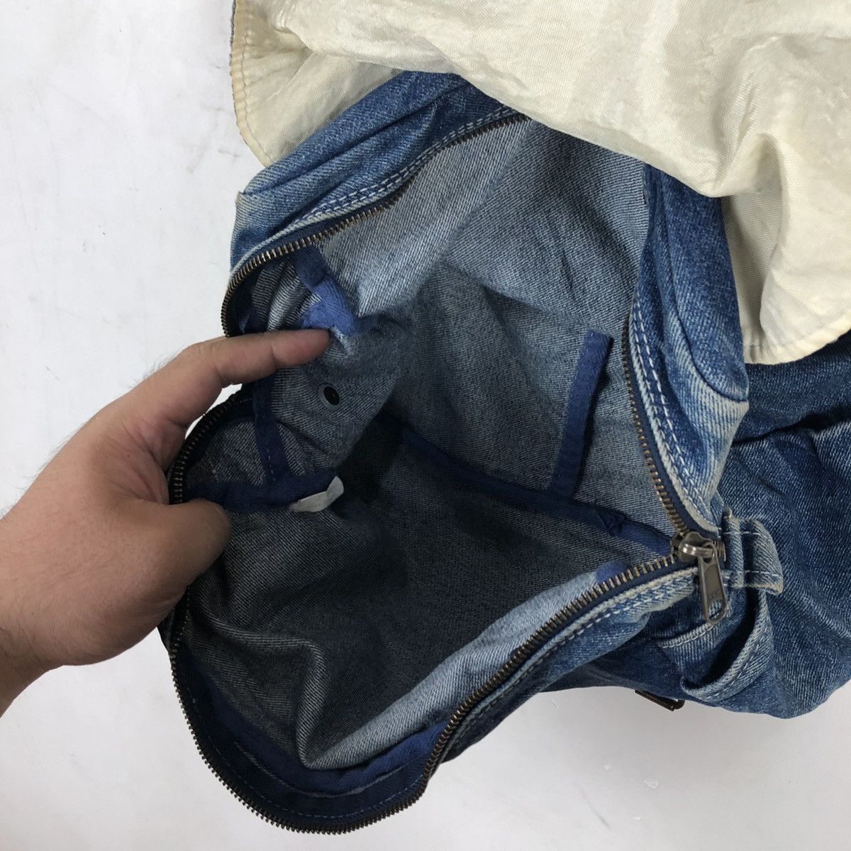 Japanese Brand SHORT BAG DENIM VIA DEMIZON INSPIRED BY KAPITAL JAPAN Size ONE SIZE - 9 Thumbnail