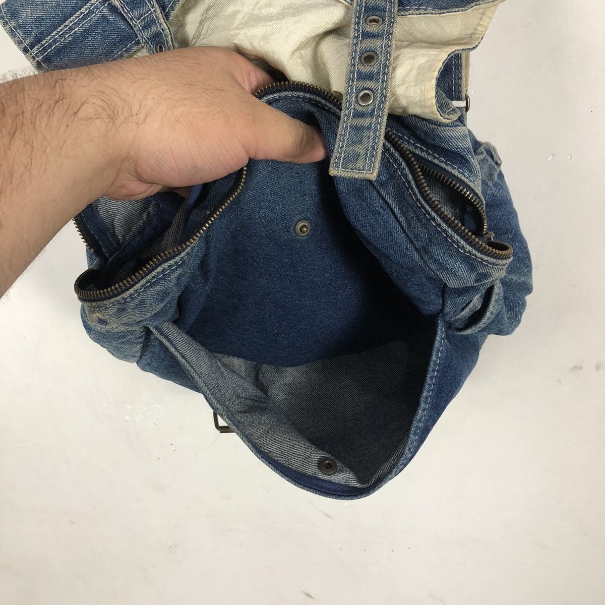 Japanese Brand SHORT BAG DENIM VIA DEMIZON INSPIRED BY KAPITAL JAPAN Size ONE SIZE - 10 Thumbnail
