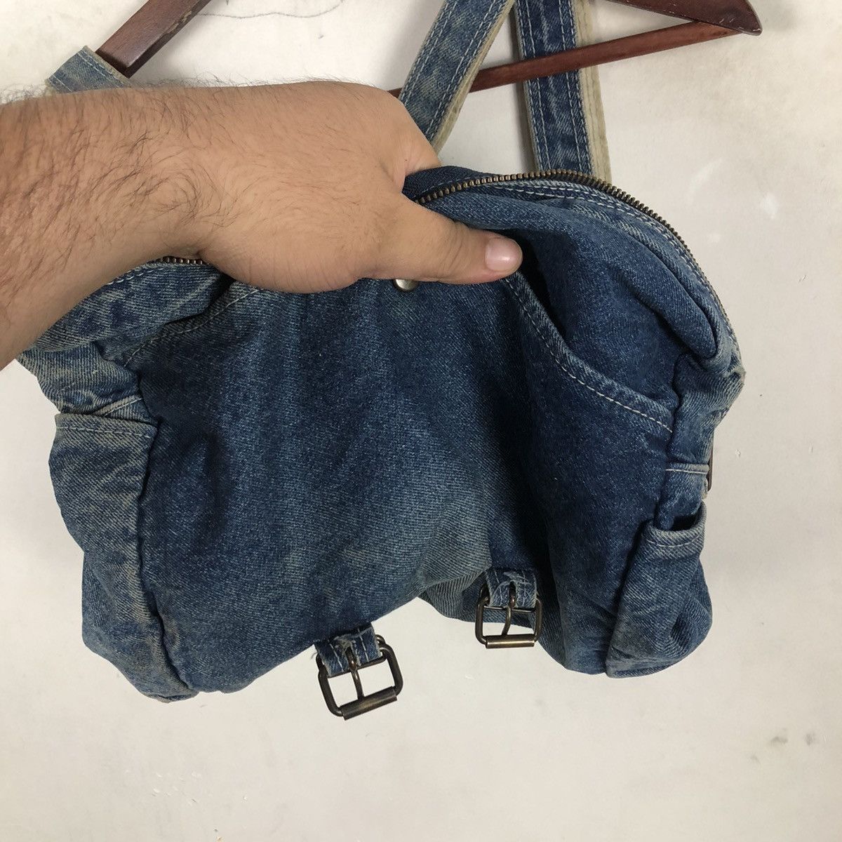 Japanese Brand SHORT BAG DENIM VIA DEMIZON INSPIRED BY KAPITAL JAPAN Size ONE SIZE - 11 Thumbnail
