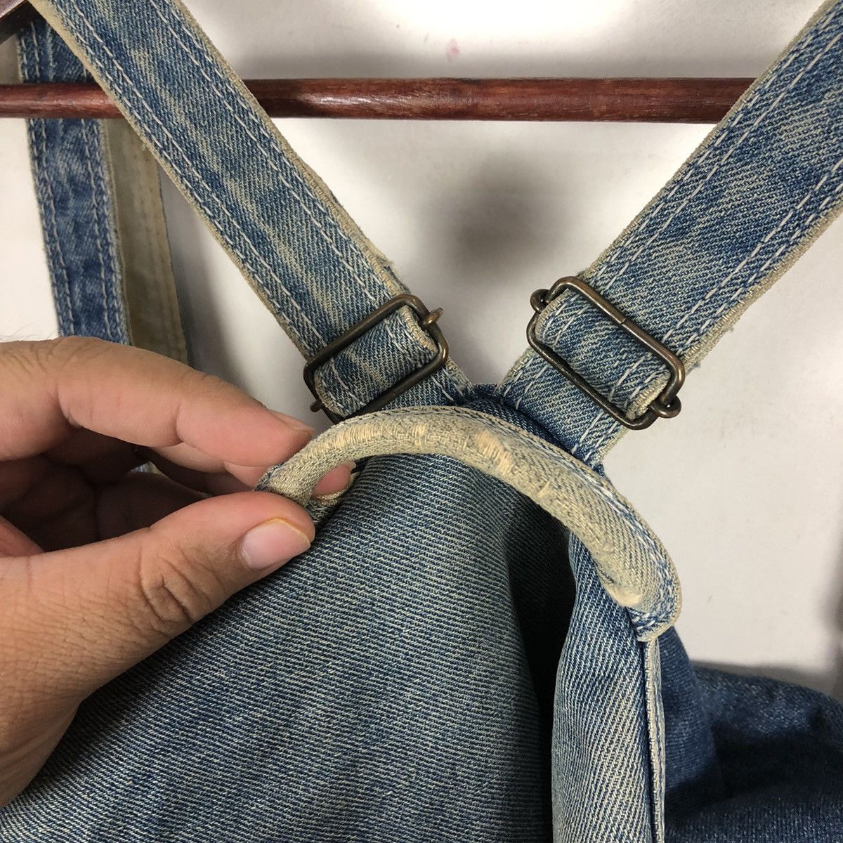 Japanese Brand SHORT BAG DENIM VIA DEMIZON INSPIRED BY KAPITAL JAPAN Size ONE SIZE - 12 Thumbnail