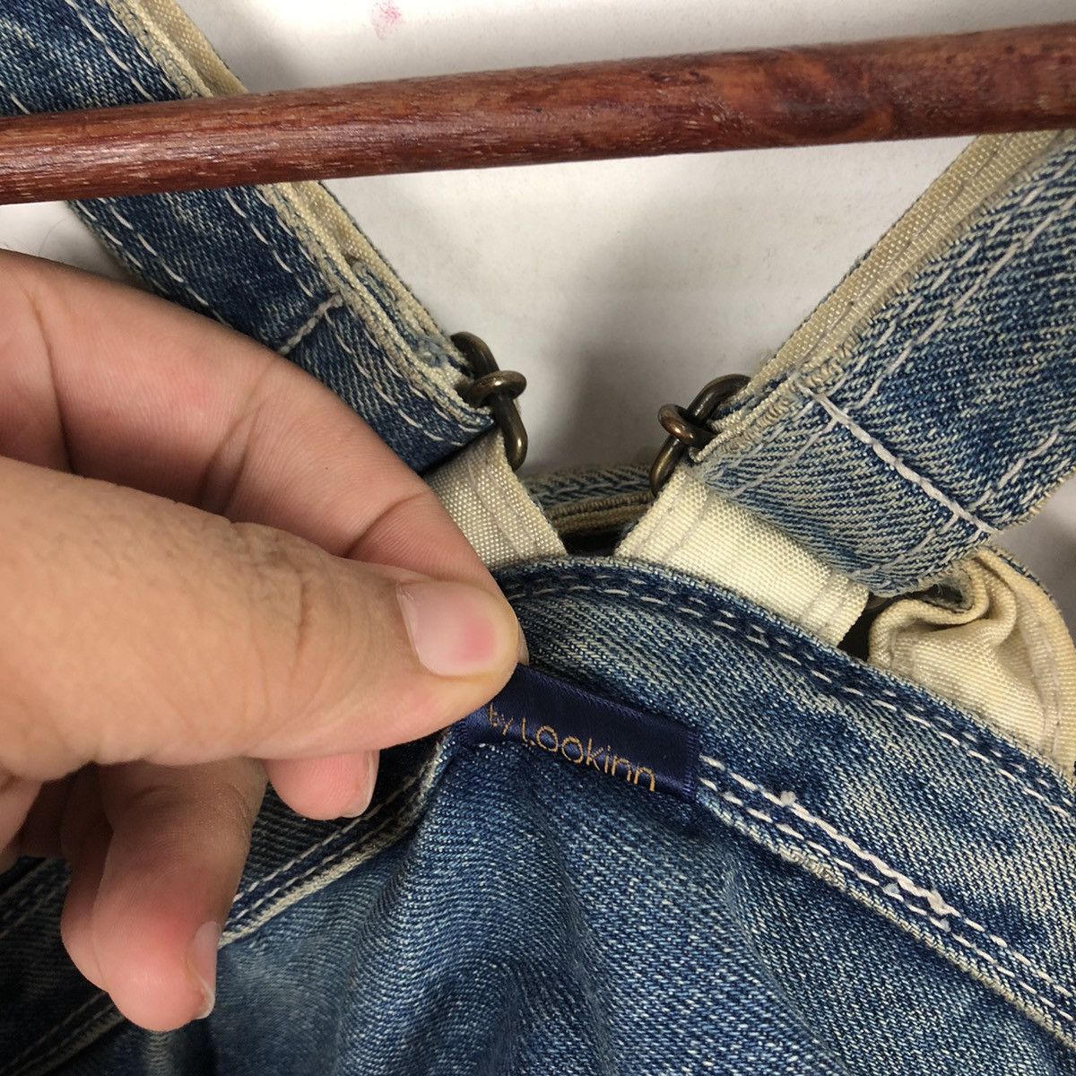 Japanese Brand SHORT BAG DENIM VIA DEMIZON INSPIRED BY KAPITAL JAPAN Size ONE SIZE - 8 Thumbnail