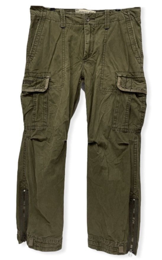Abercrombie & Fitch Vintage 90's A&F Military Big Pocket Wide Zipped Leg Size US 36 / EU 52 - 3 Thumbnail