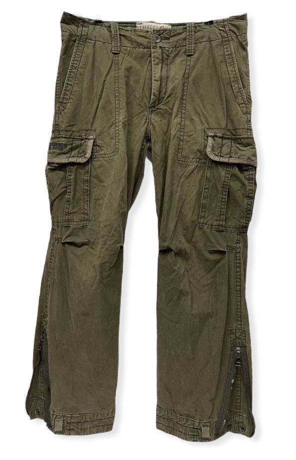 Abercrombie & Fitch Vintage 90's A&F Military Big Pocket Wide Zipped Leg Size US 36 / EU 52 - 2 Thumbnail