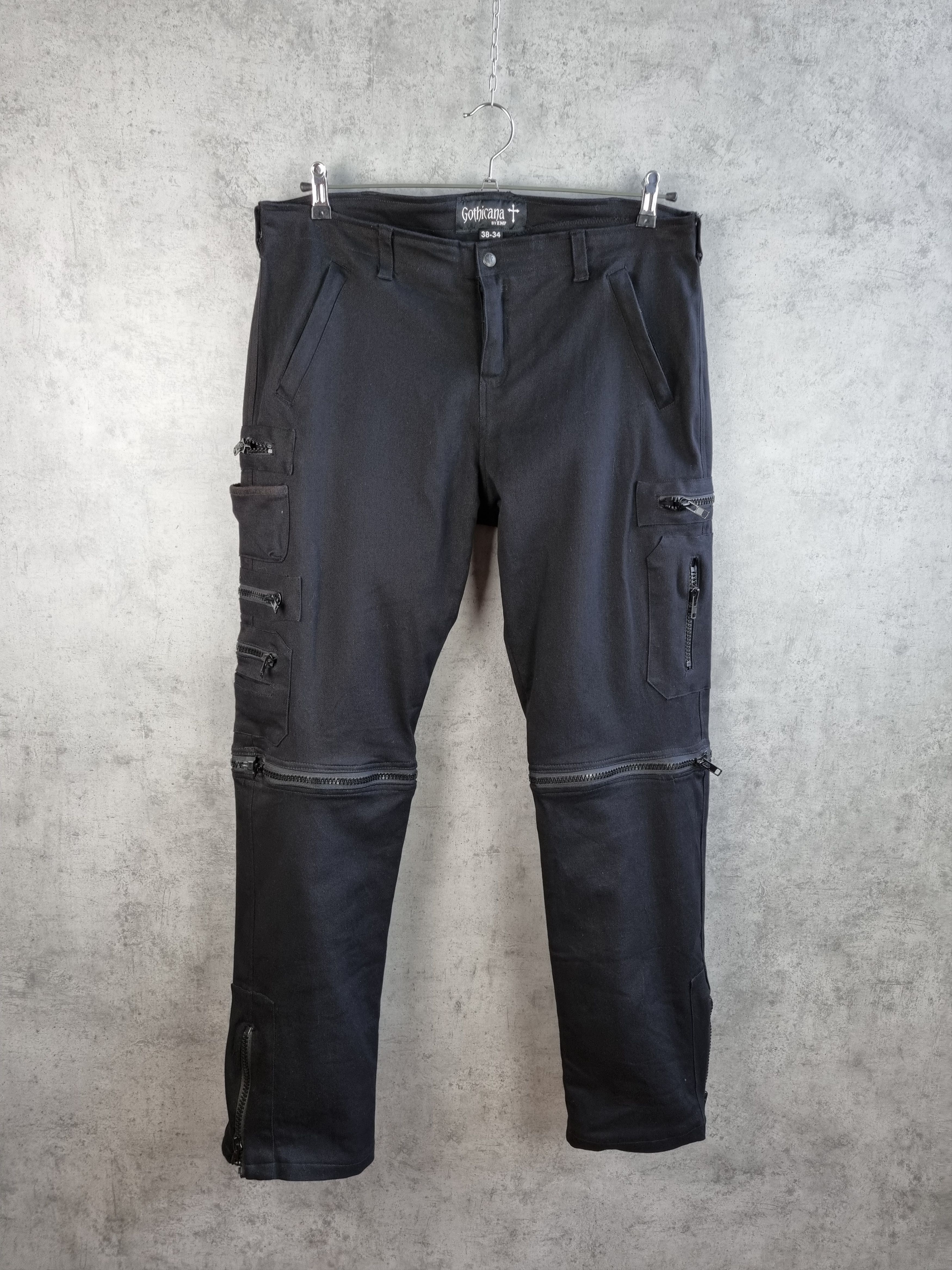 Japanese Brand × Vintage Rare Gothicana Punk Avant Garde Zipper pants Size US 38 / EU 54 - 2 Thumbnail