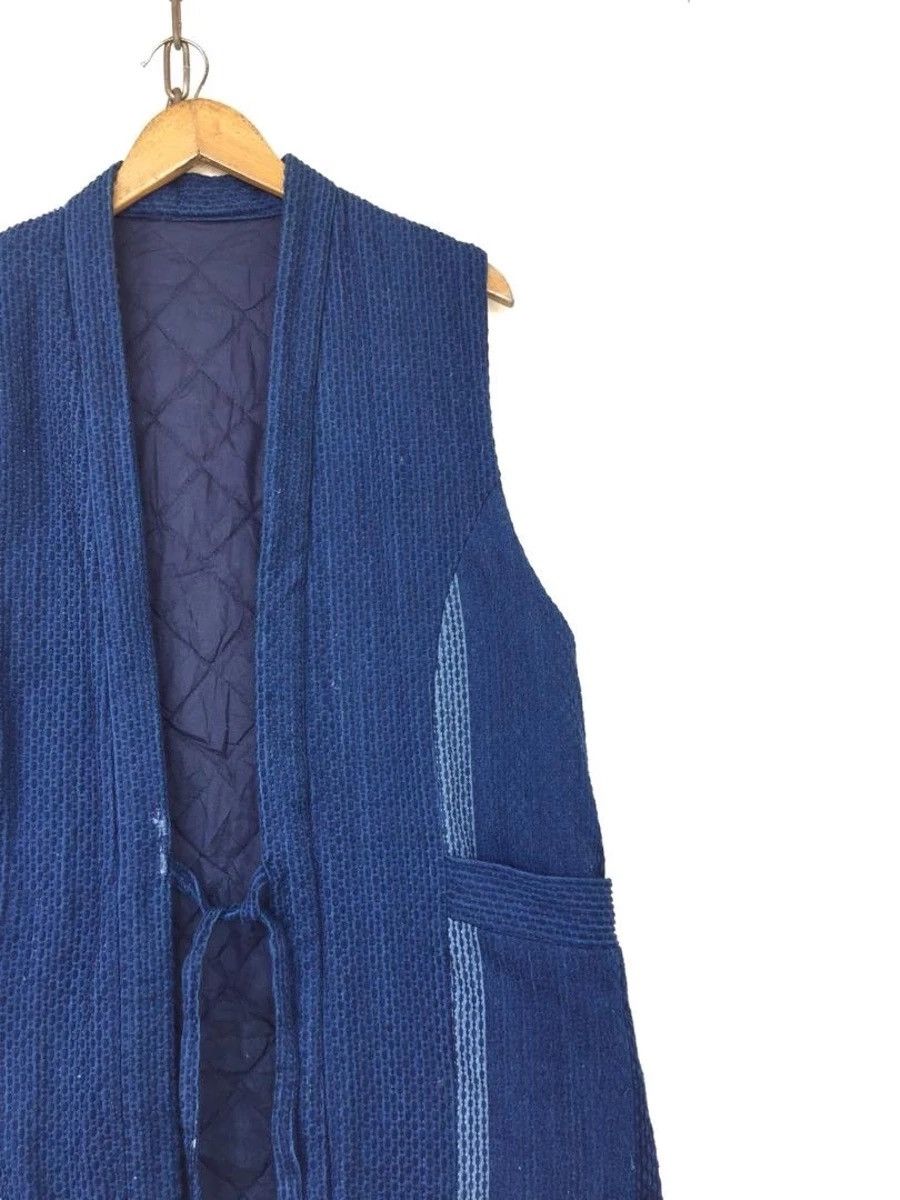 Indigo 🔥Vintage Japanese Traditional Sashiko Indigo Kimono Size US L / EU 52-54 / 3 - 9 Thumbnail