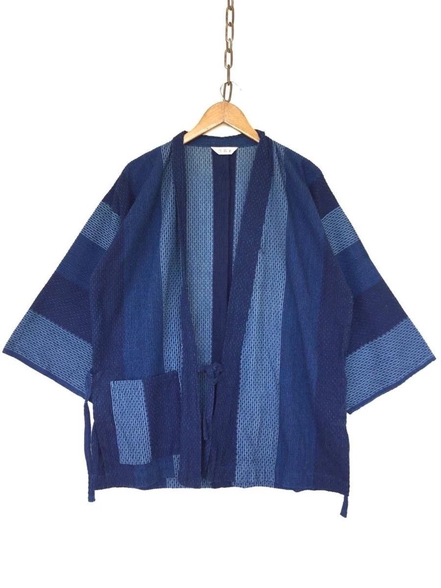 Indigo 🔥Vintage Japanese Traditional Sashiko Indigo Kimono Size US L / EU 52-54 / 3 - 1 Thumbnail