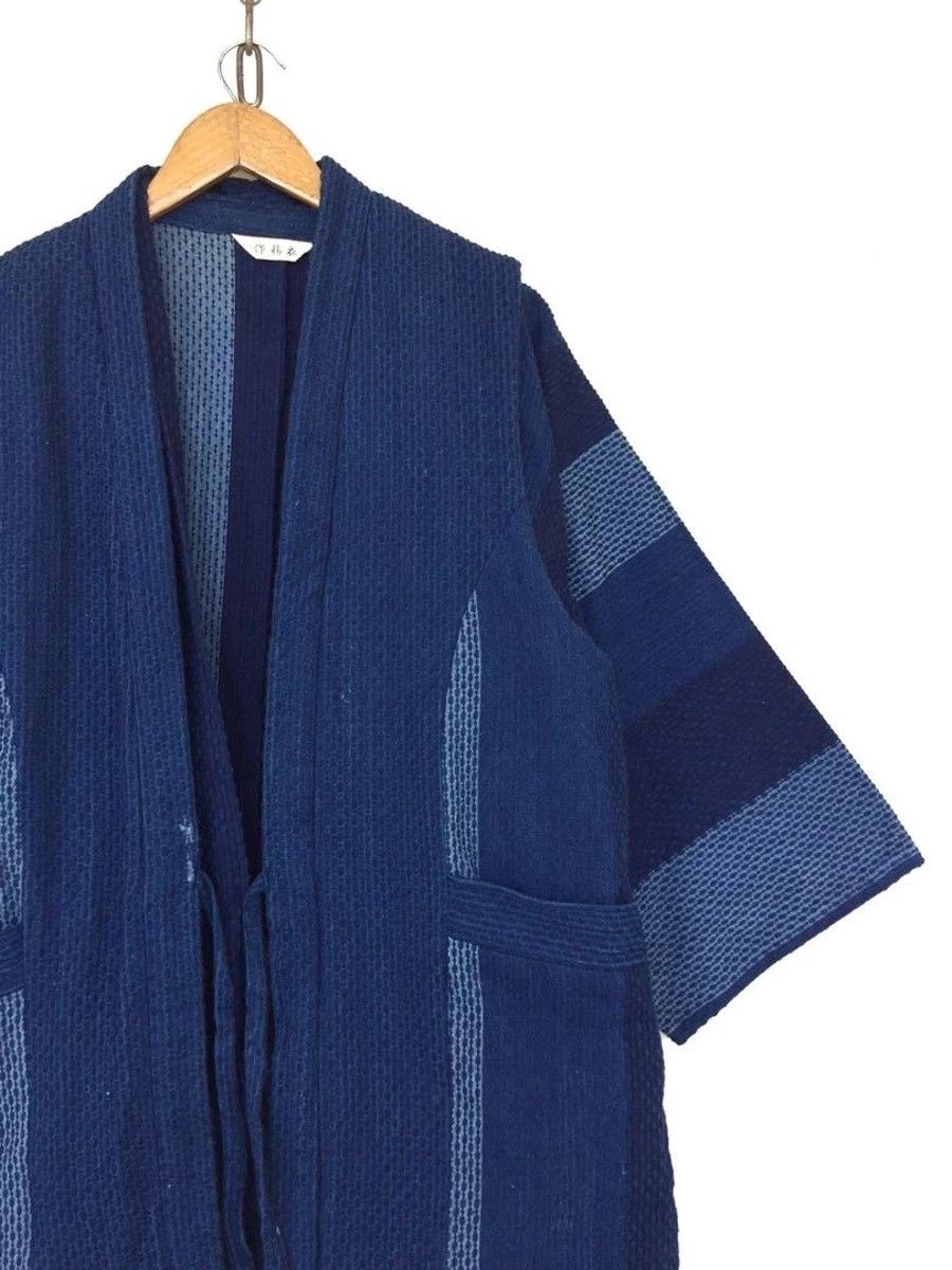 Indigo 🔥Vintage Japanese Traditional Sashiko Indigo Kimono Size US L / EU 52-54 / 3 - 7 Thumbnail