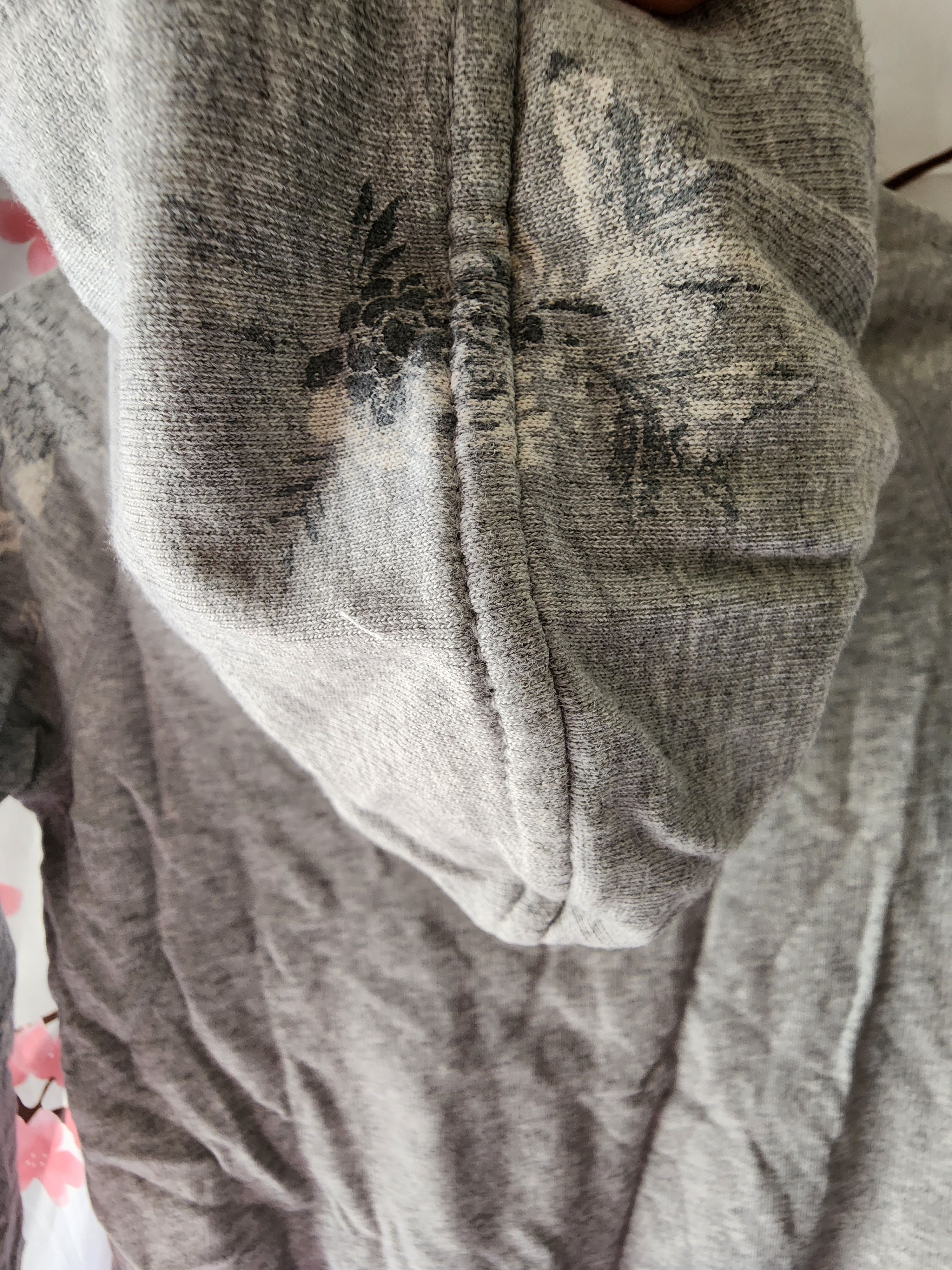 Gap GAP Women's Gray Half Zip Hoodie Floral Plants Size XS Size XS / US 0-2 / IT 36-38 - 7 Thumbnail