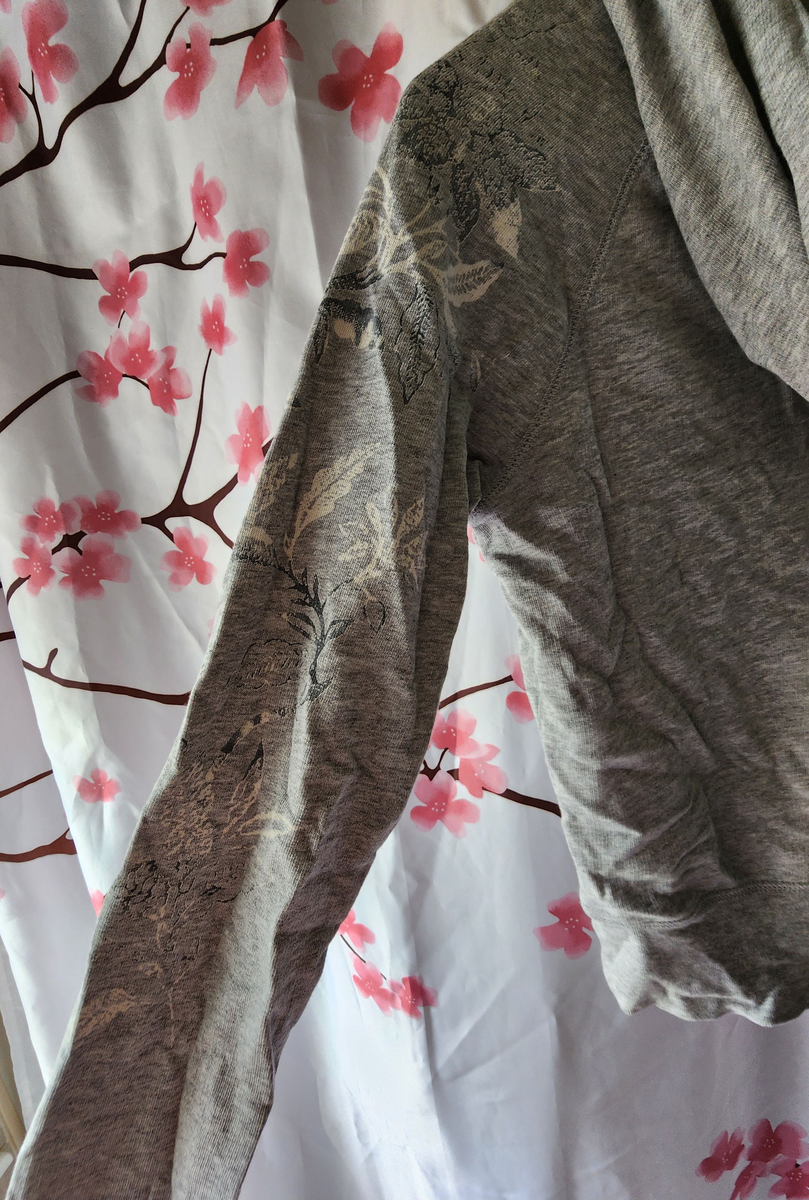 Gap GAP Women's Gray Half Zip Hoodie Floral Plants Size XS Size XS / US 0-2 / IT 36-38 - 4 Thumbnail