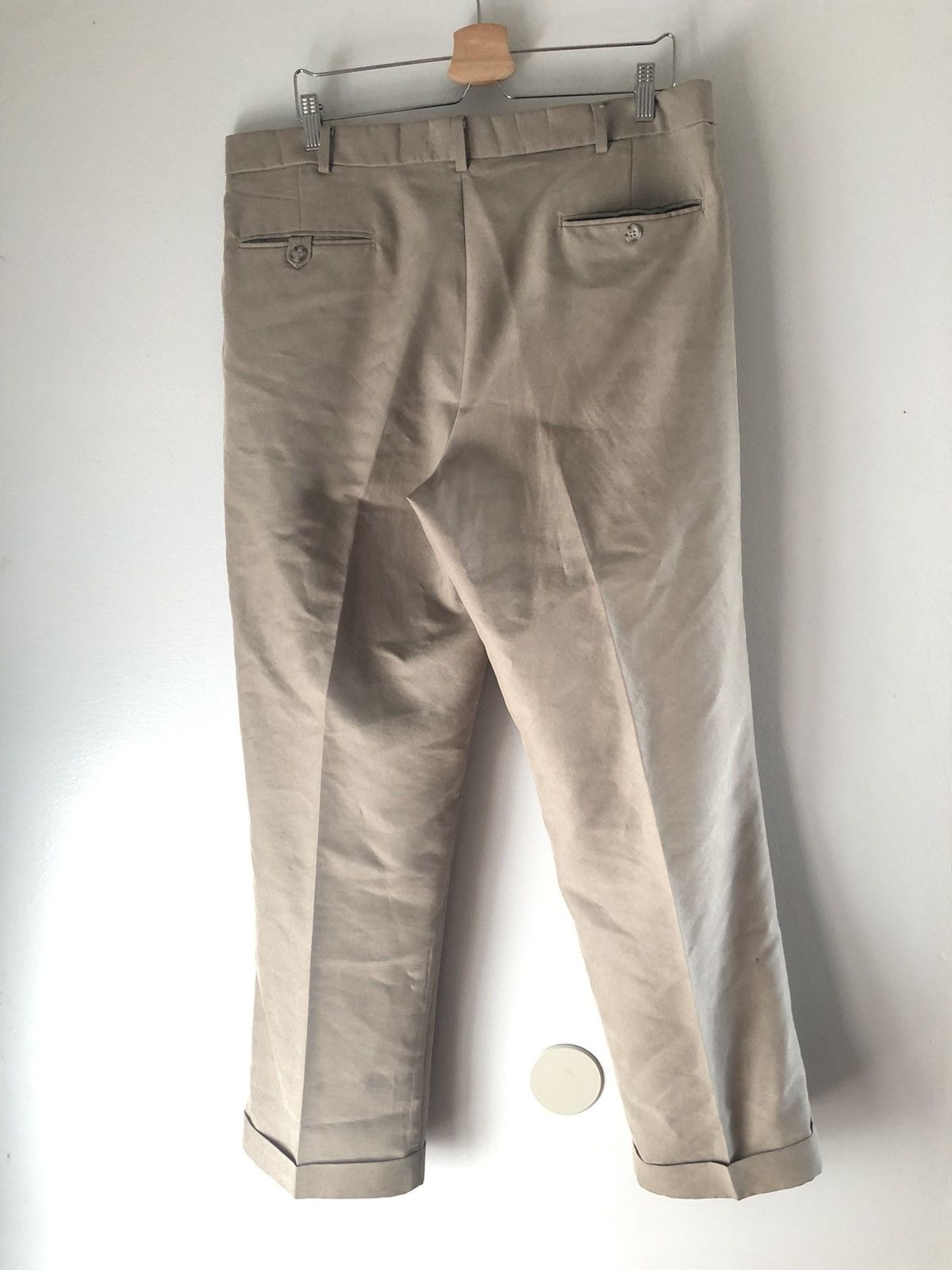 Dockers 36/30 Vintage Beige Dockers Lyocell Pleated Pants Trousers Size US 36 / EU 52 - 5 Thumbnail