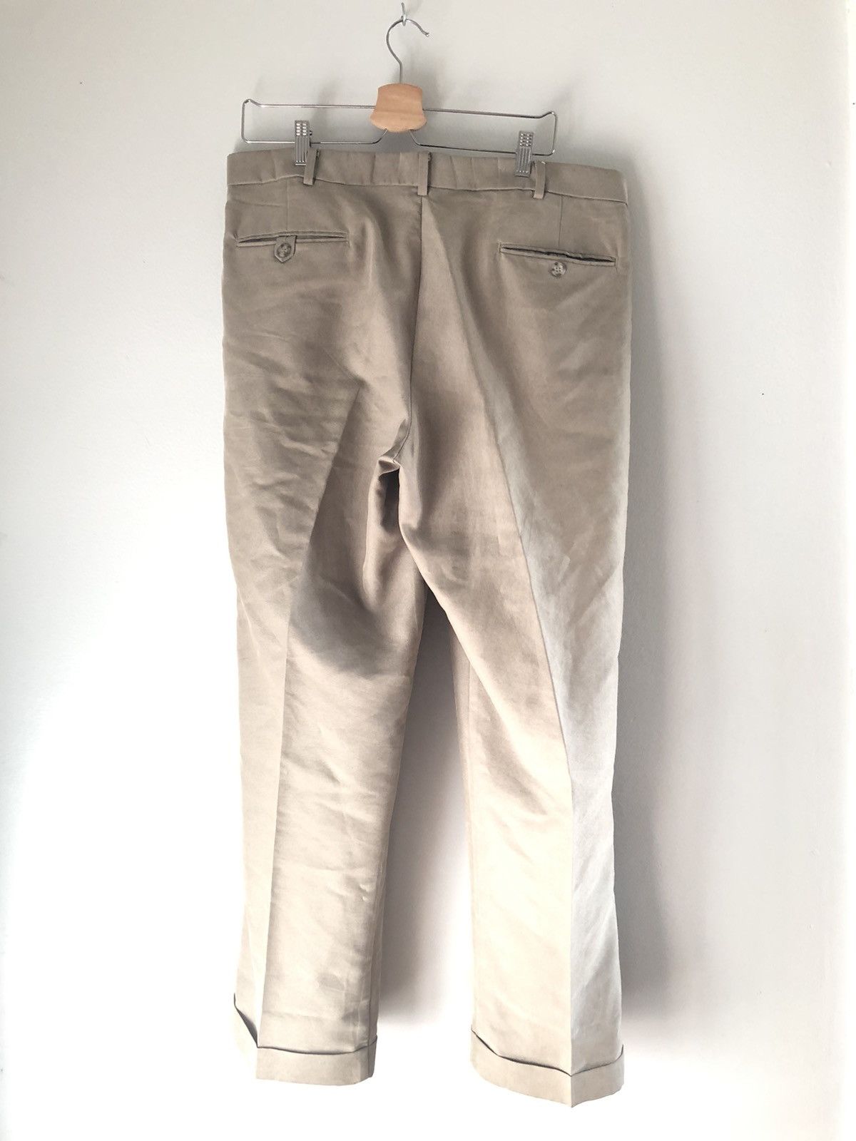 Dockers 36/30 Vintage Beige Dockers Lyocell Pleated Pants Trousers Size US 36 / EU 52 - 4 Thumbnail