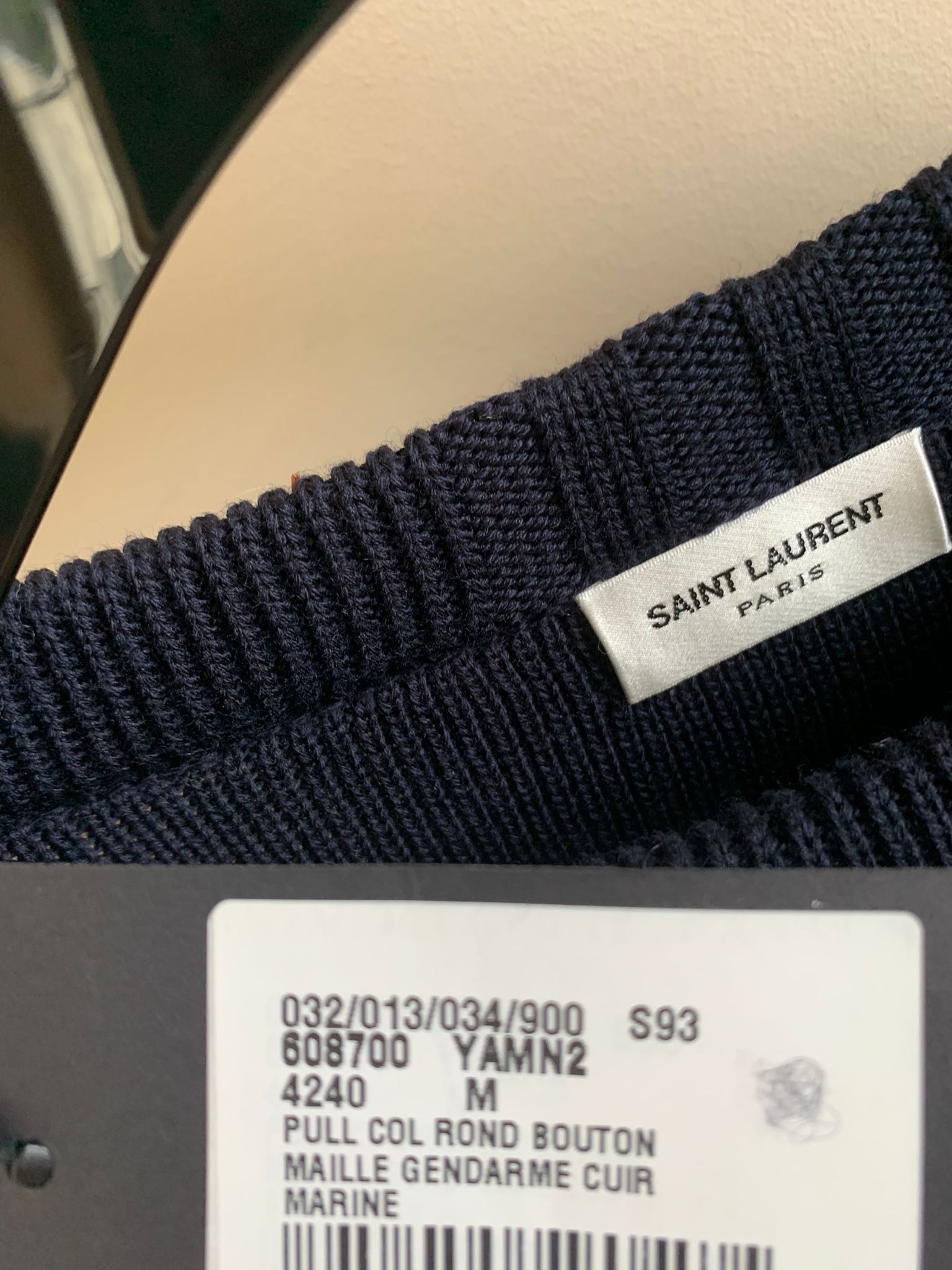 Saint Laurent Paris Knitwear With Button Shoulder - Pull Col Rond Bouton Size US M / EU 48-50 / 2 - 13 Thumbnail