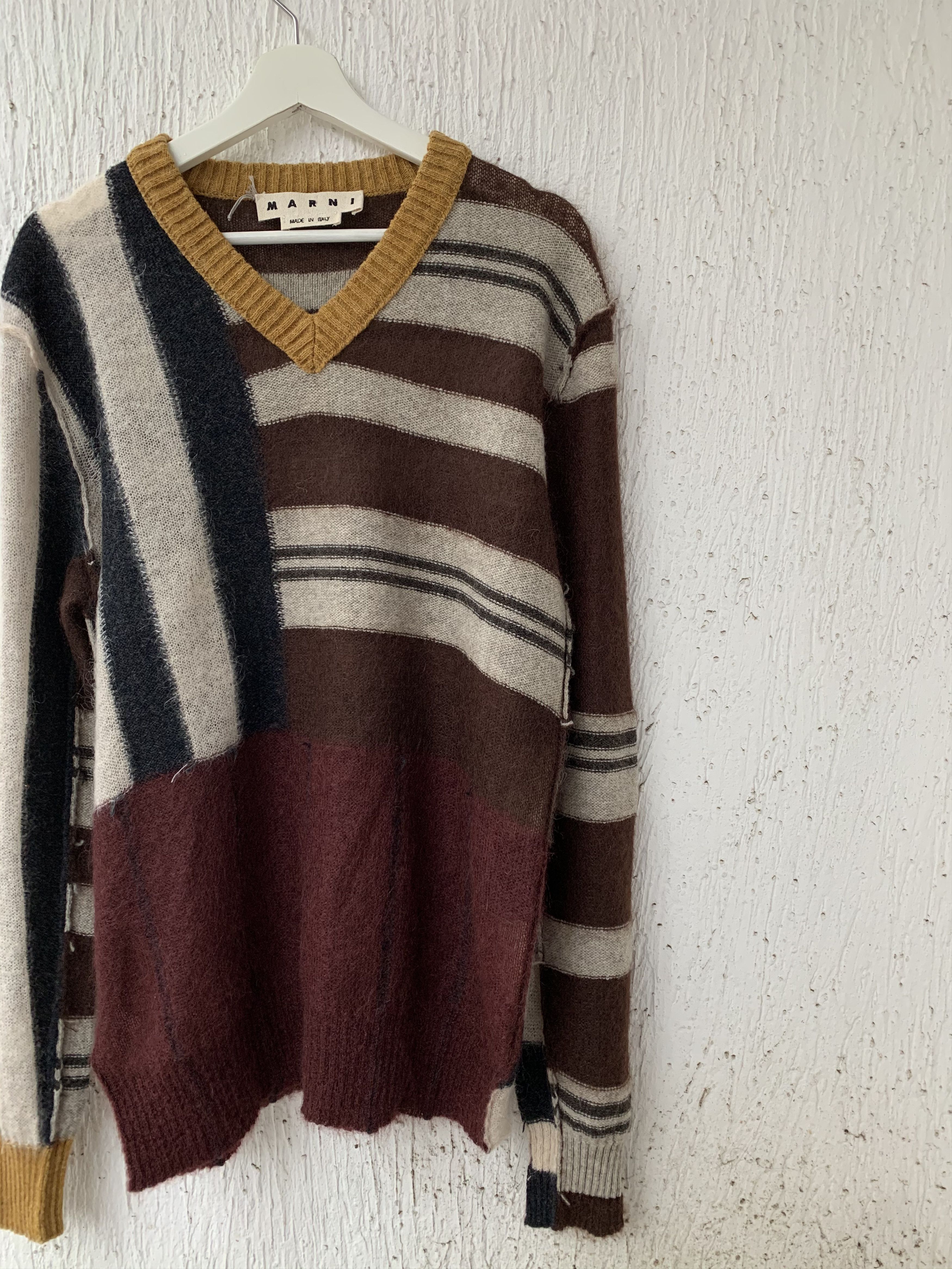 Marni FW18 patterned mohair blend sweater Size US M / EU 48-50 / 2 - 2 Thumbnail