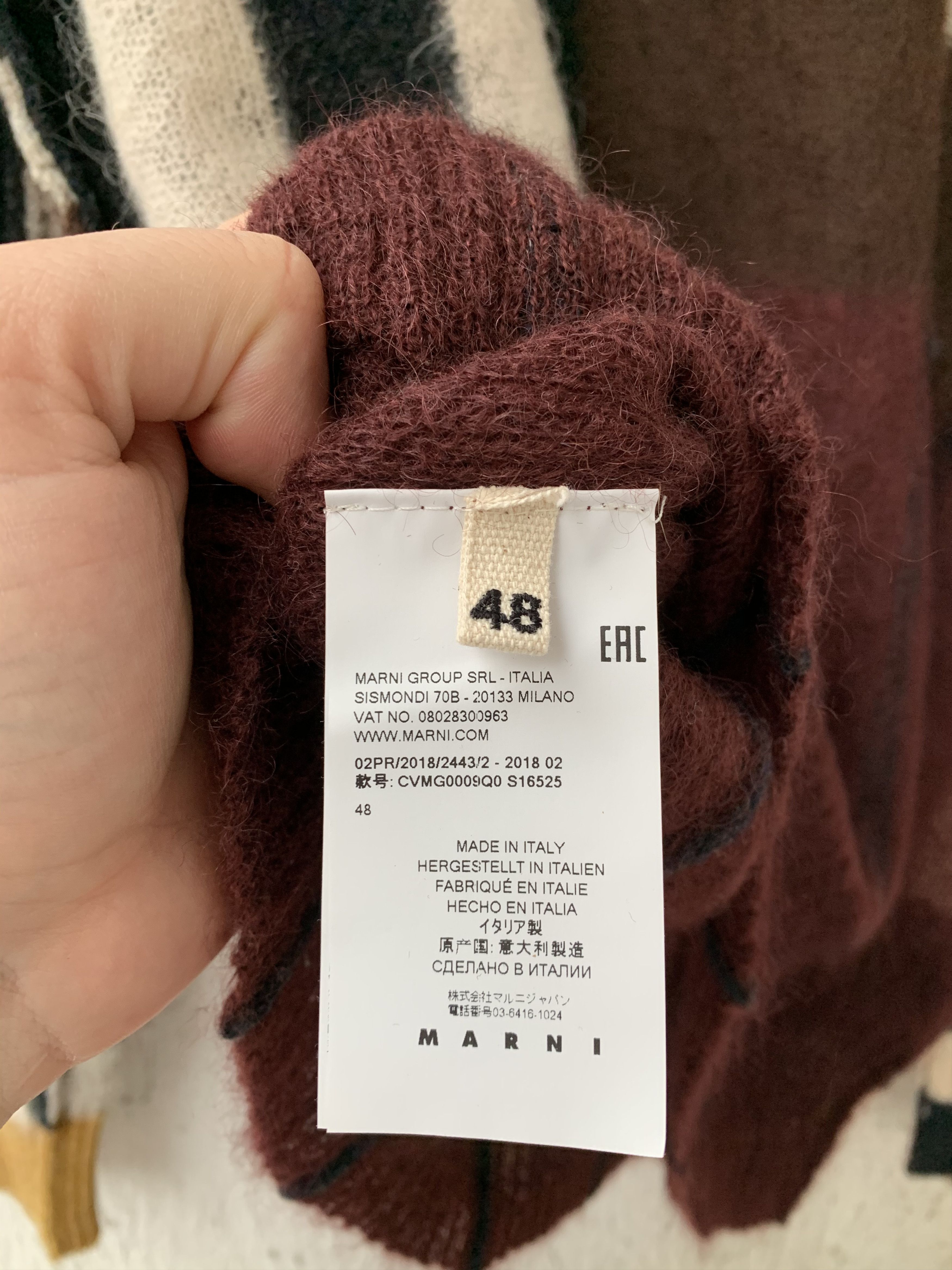 Marni FW18 patterned mohair blend sweater Size US M / EU 48-50 / 2 - 5 Thumbnail