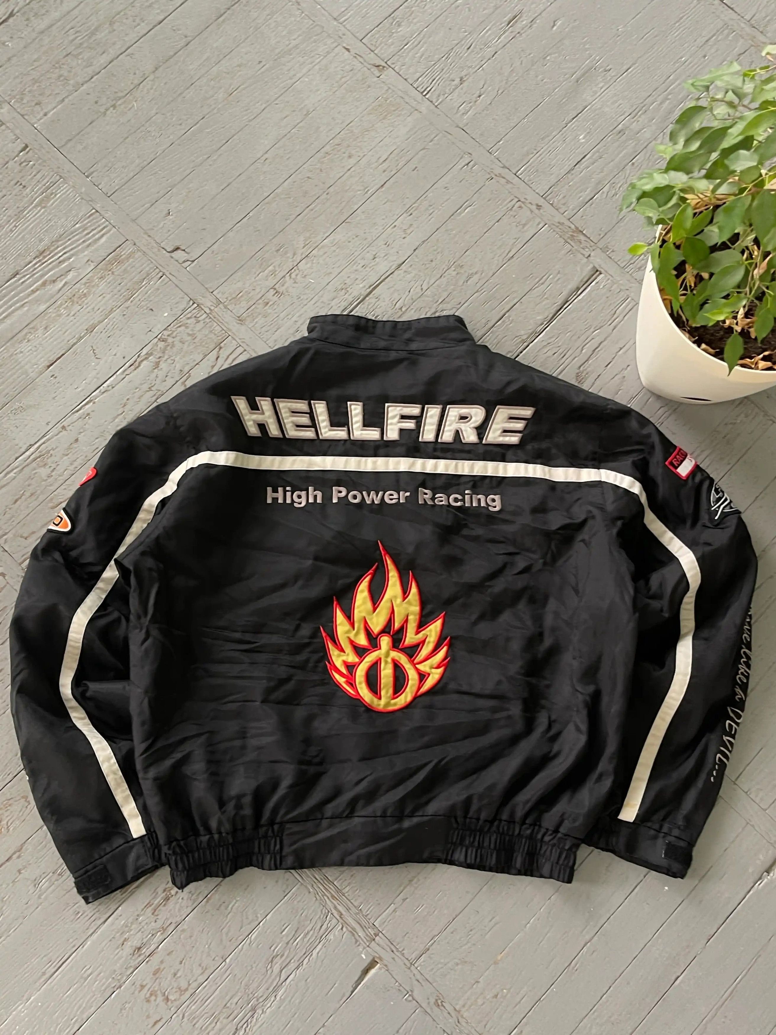 Japanese Brand Vintage Hell Fire Racing Team Moto Jacket Size US XL / EU 56 / 4 - 9 Thumbnail