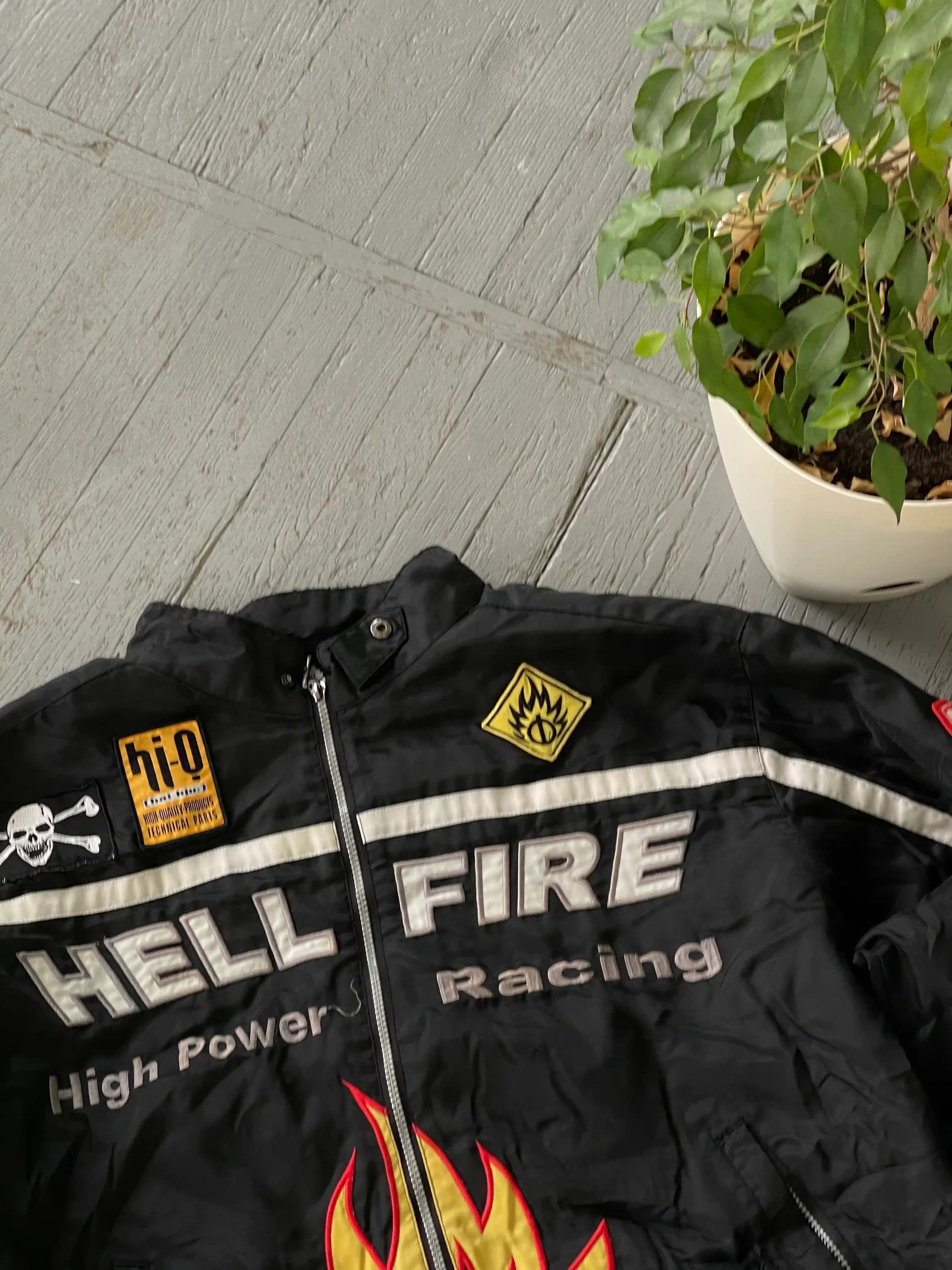 Japanese Brand Vintage Hell Fire Racing Team Moto Jacket Size US XL / EU 56 / 4 - 8 Thumbnail