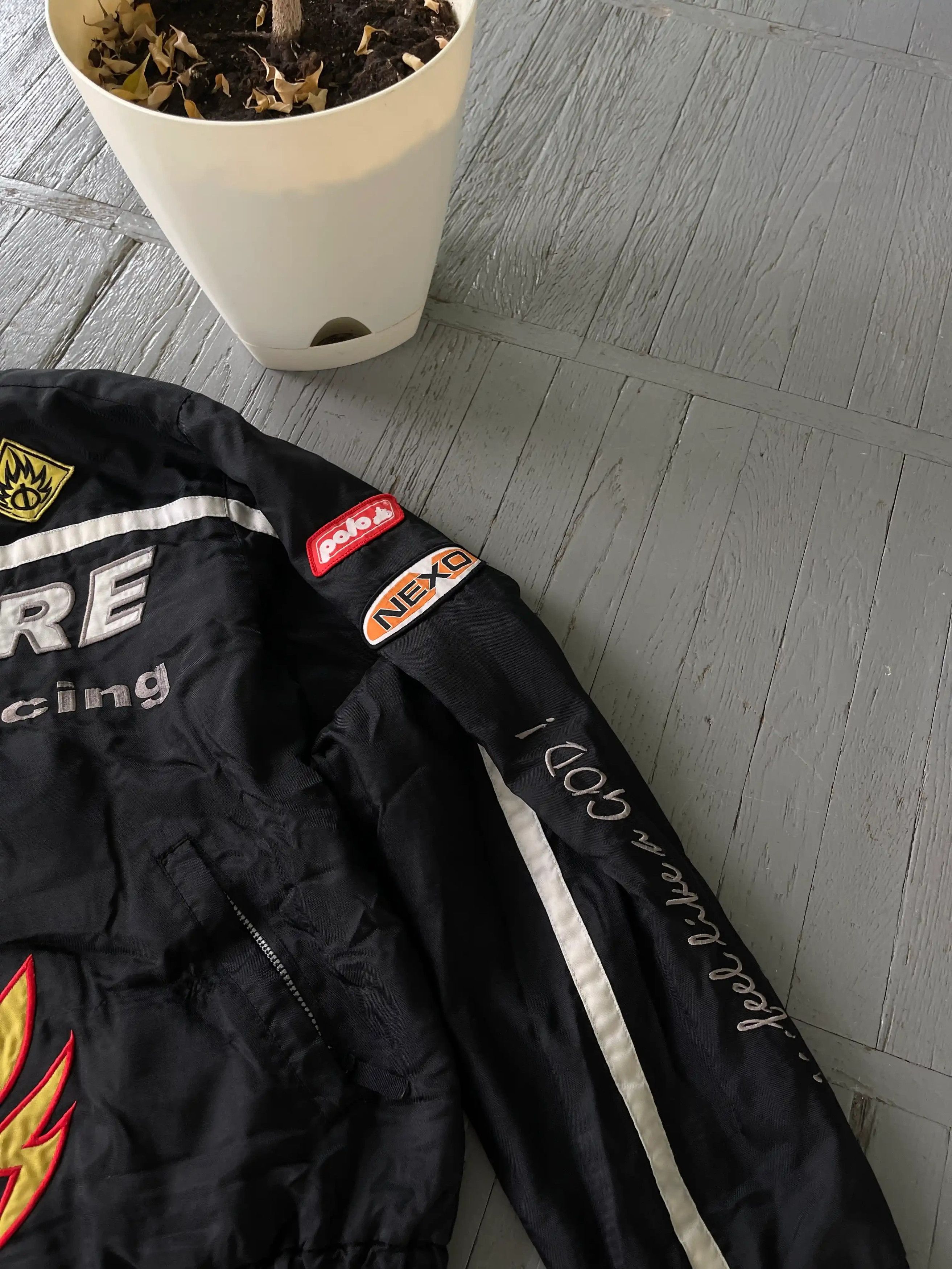 Japanese Brand Vintage Hell Fire Racing Team Moto Jacket Size US XL / EU 56 / 4 - 5 Thumbnail
