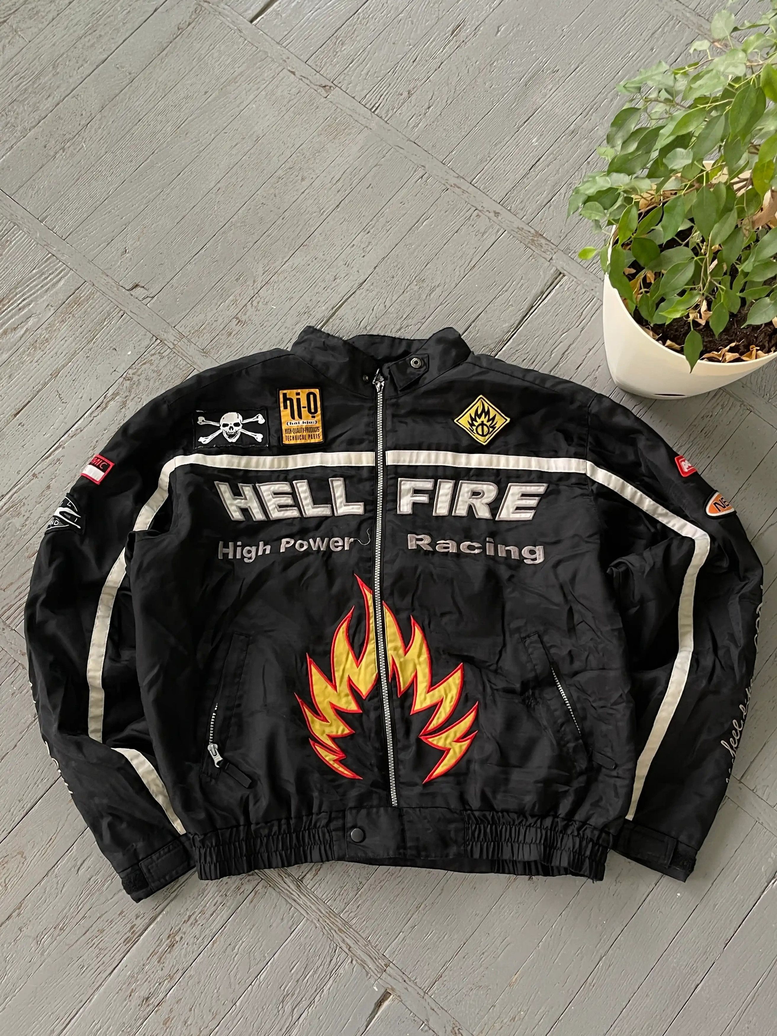 Japanese Brand Vintage Hell Fire Racing Team Moto Jacket Size US XL / EU 56 / 4 - 10 Thumbnail