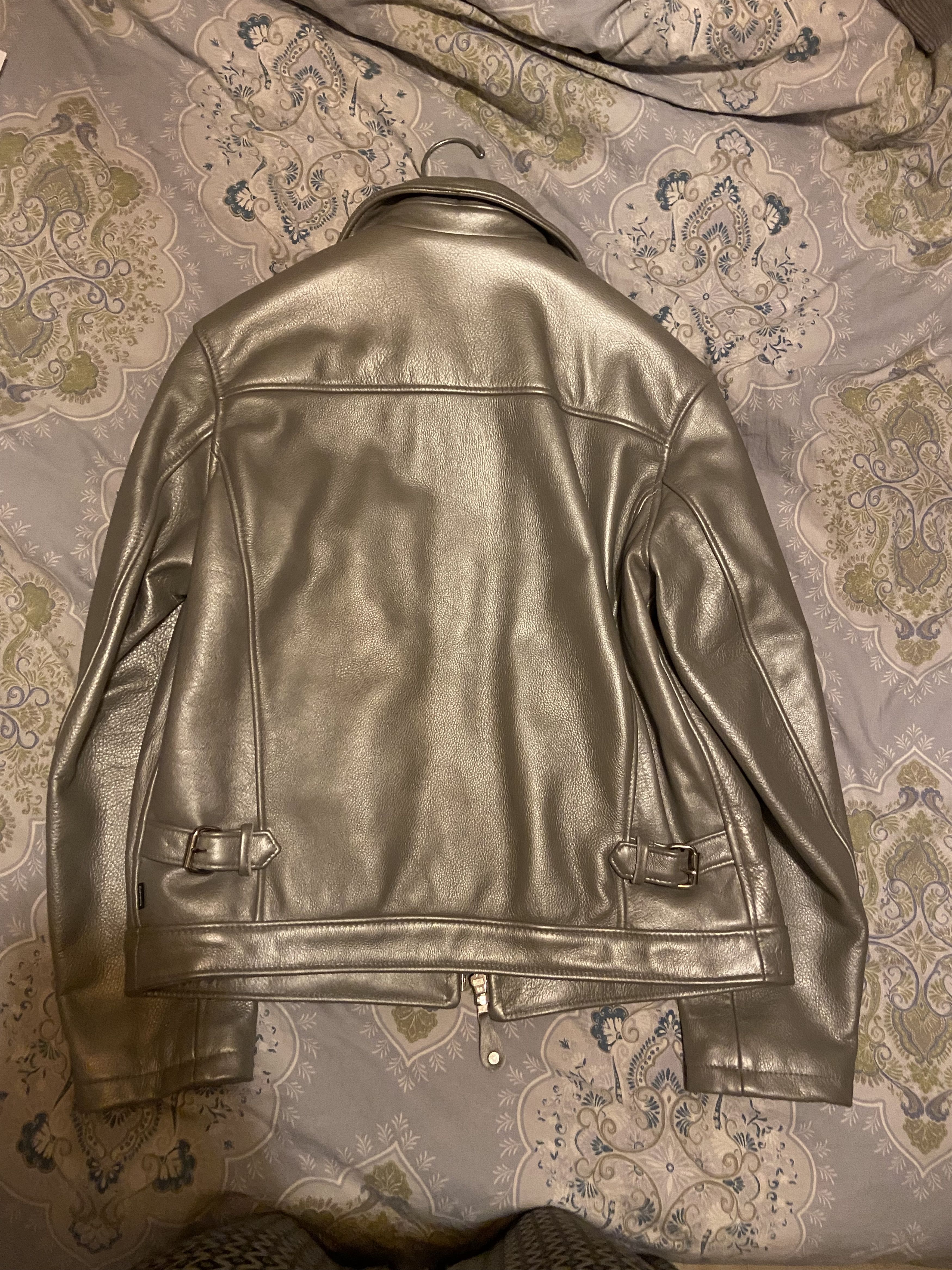 Schott × Supreme Supreme Schott Leather Work Jacket Silver Medium Size US M / EU 48-50 / 2 - 2 Thumbnail