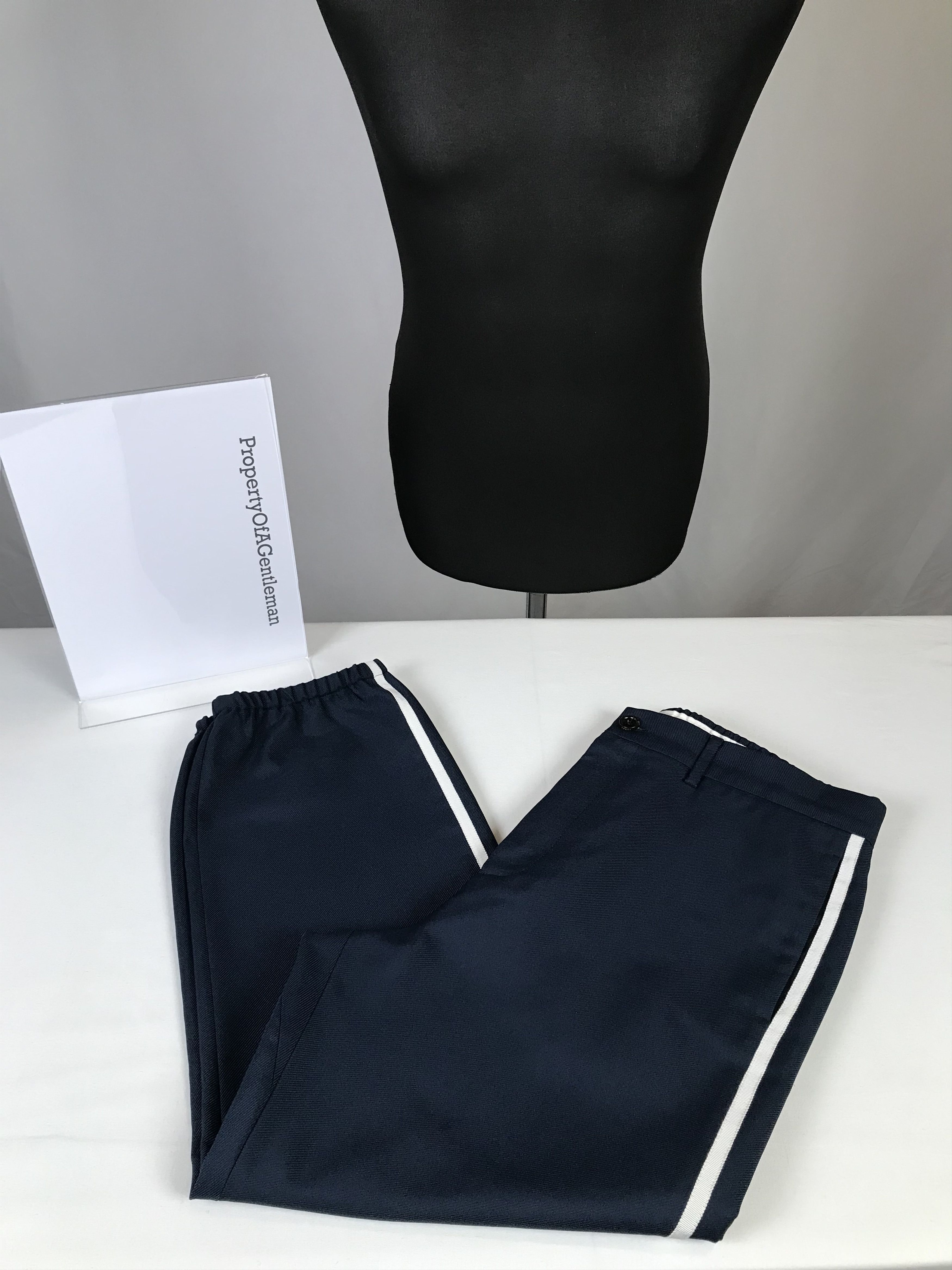 Gucci Gucci Navy Trousers With White Piping On Sides Size US 34 / EU 50 - 5 Thumbnail
