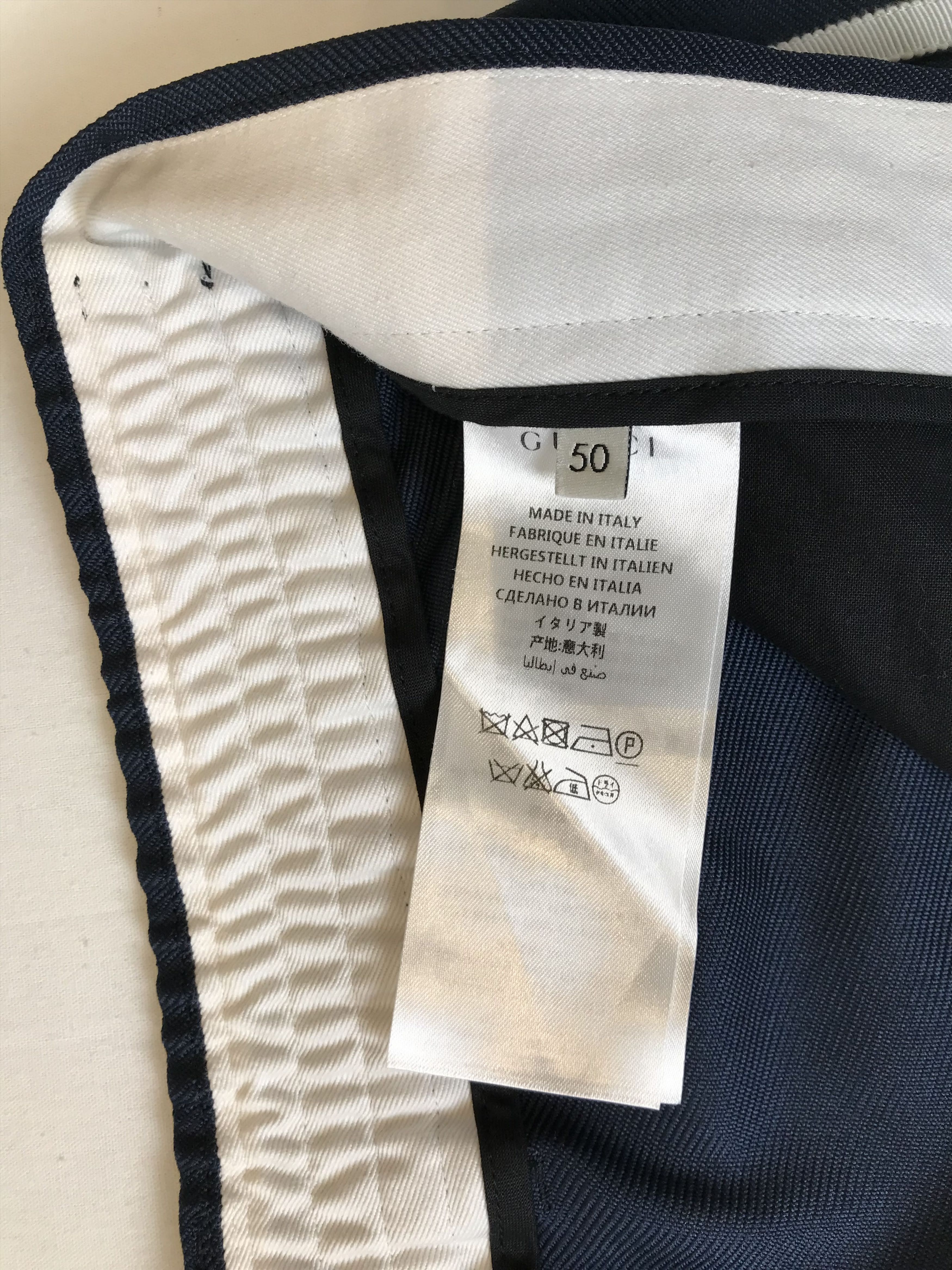 Gucci Gucci Navy Trousers With White Piping On Sides Size US 34 / EU 50 - 7 Thumbnail
