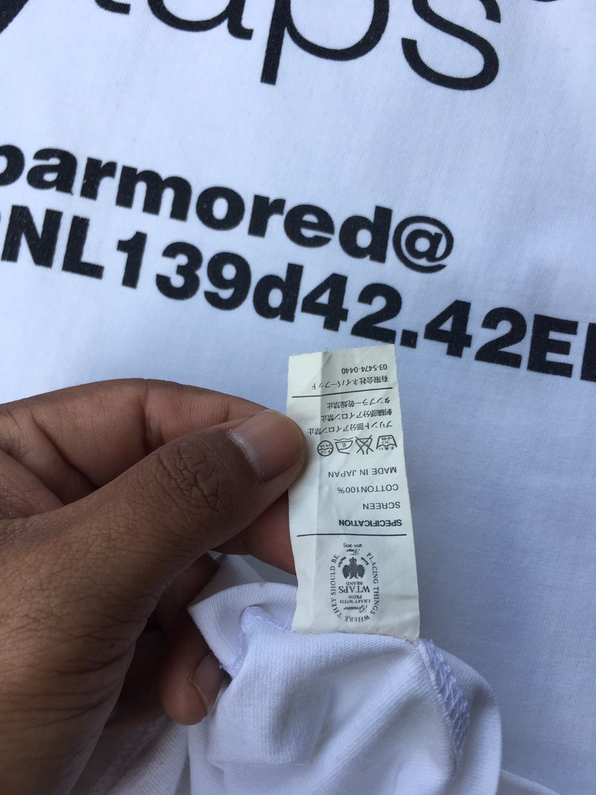 Wtaps Rare WTAPS Tetsu Nishiyama Big Spellout White Tshirt Size US S / EU 44-46 / 1 - 12 Thumbnail