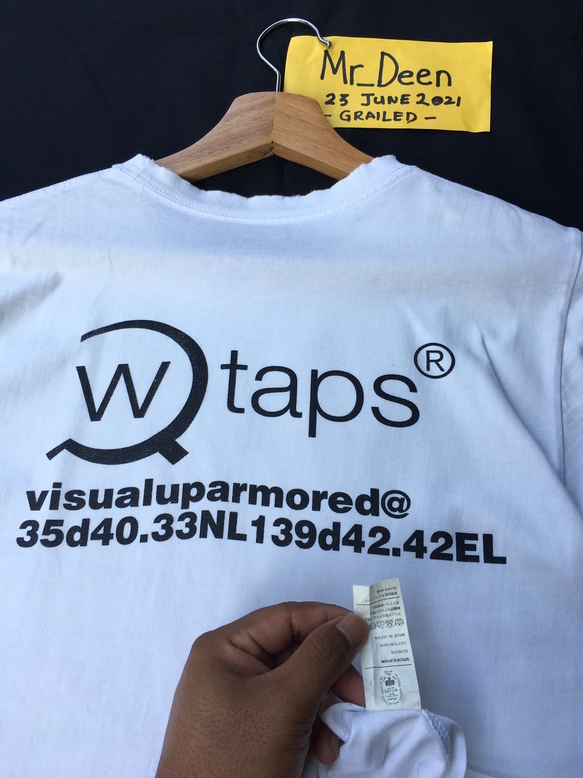 Wtaps Rare WTAPS Tetsu Nishiyama Big Spellout White Tshirt Size US S / EU 44-46 / 1 - 11 Thumbnail
