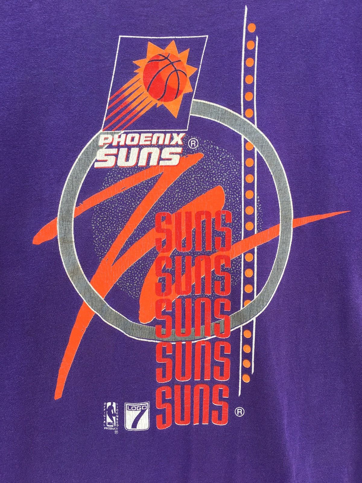 NBA Vintage 90s NBA Phoenix Suns Logo 7 Tshirt Size US L / EU 52-54 / 3 - 7 Thumbnail