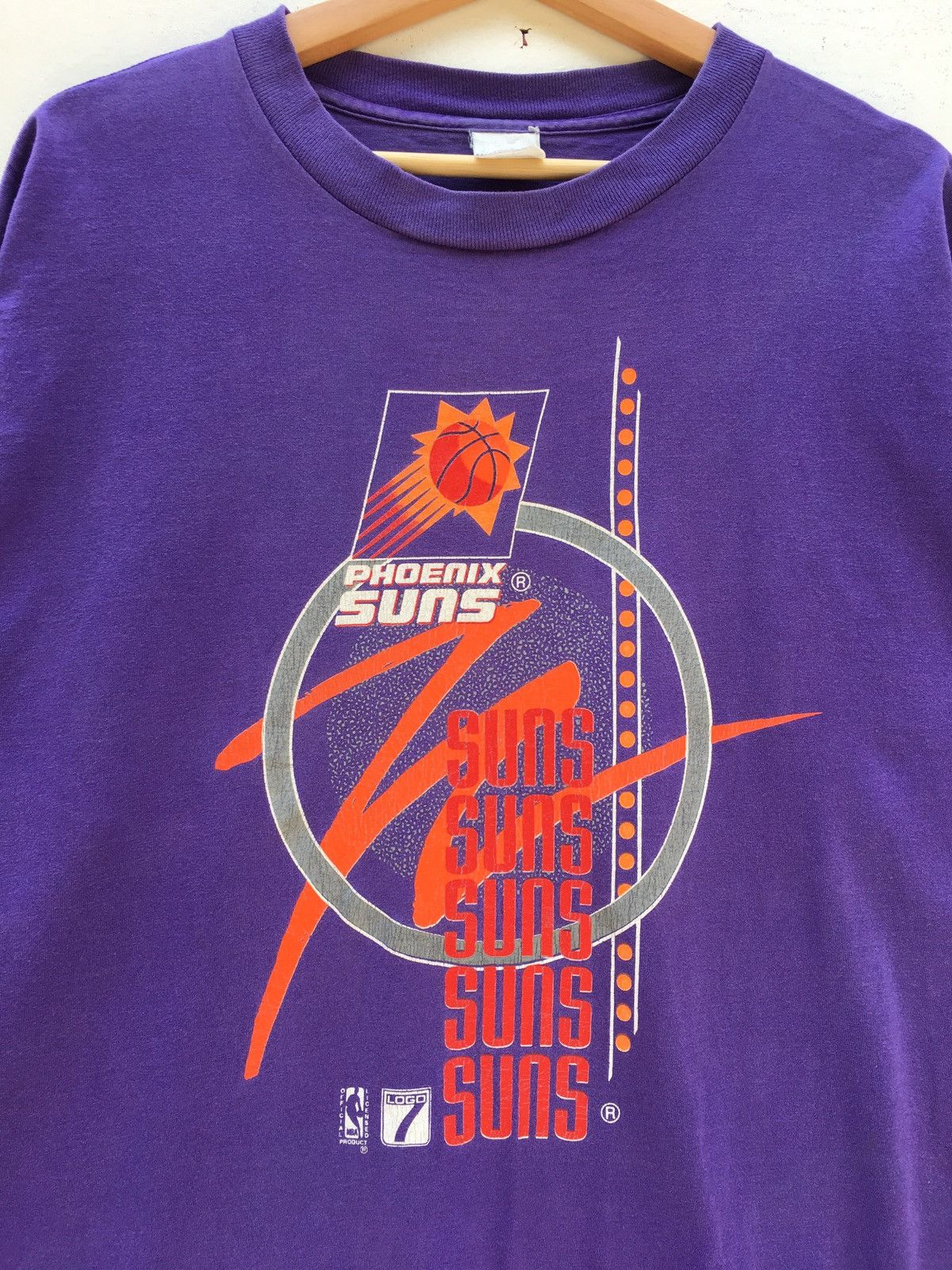 NBA Vintage 90s NBA Phoenix Suns Logo 7 Tshirt Size US L / EU 52-54 / 3 - 6 Thumbnail