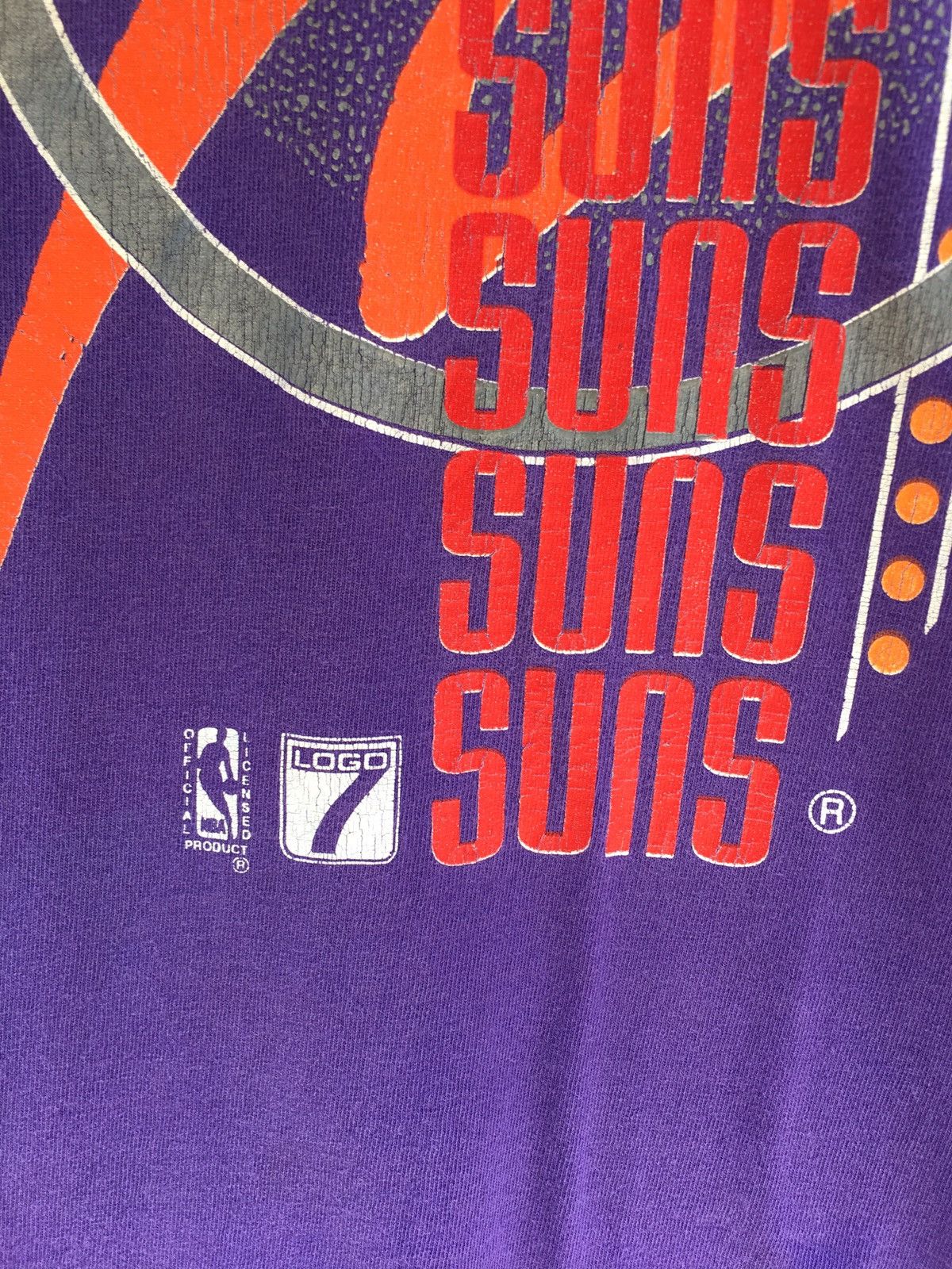 NBA Vintage 90s NBA Phoenix Suns Logo 7 Tshirt Size US L / EU 52-54 / 3 - 8 Thumbnail