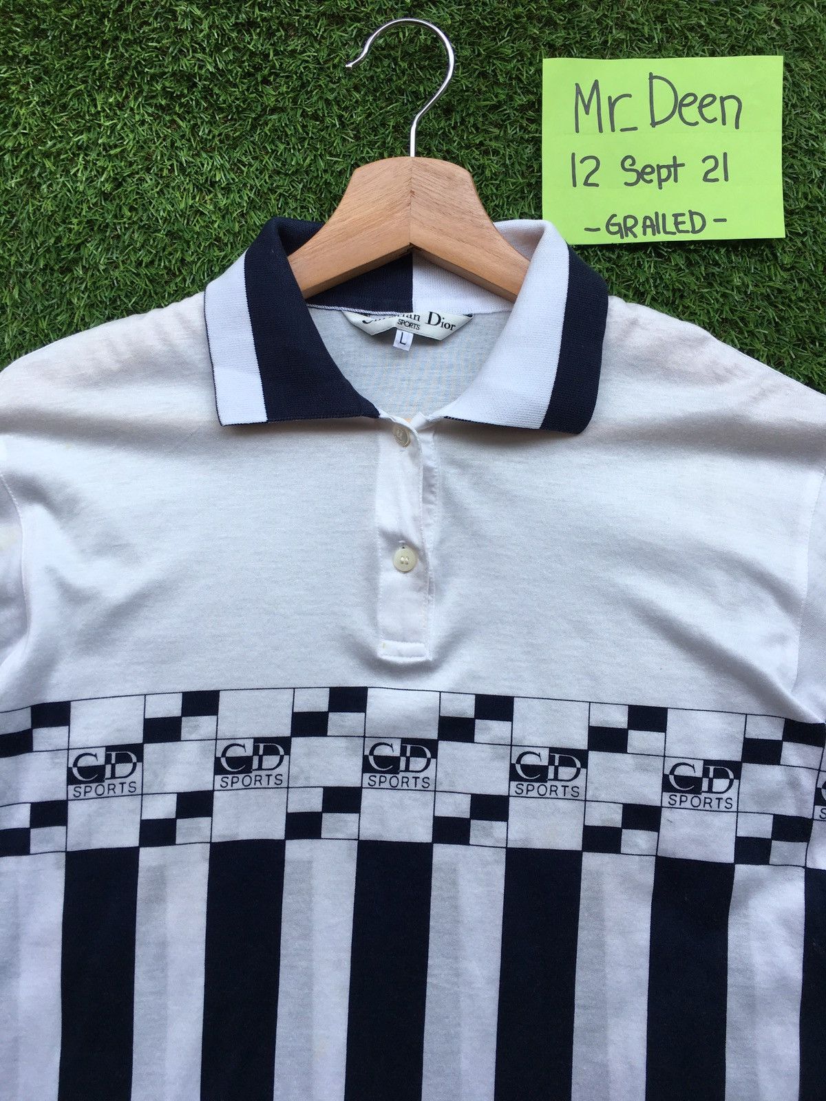 Christian Dior Monsieur Rare Vintage Christian Dior Sport Spellout Polo Shirt Size US M / EU 48-50 / 2 - 8 Thumbnail