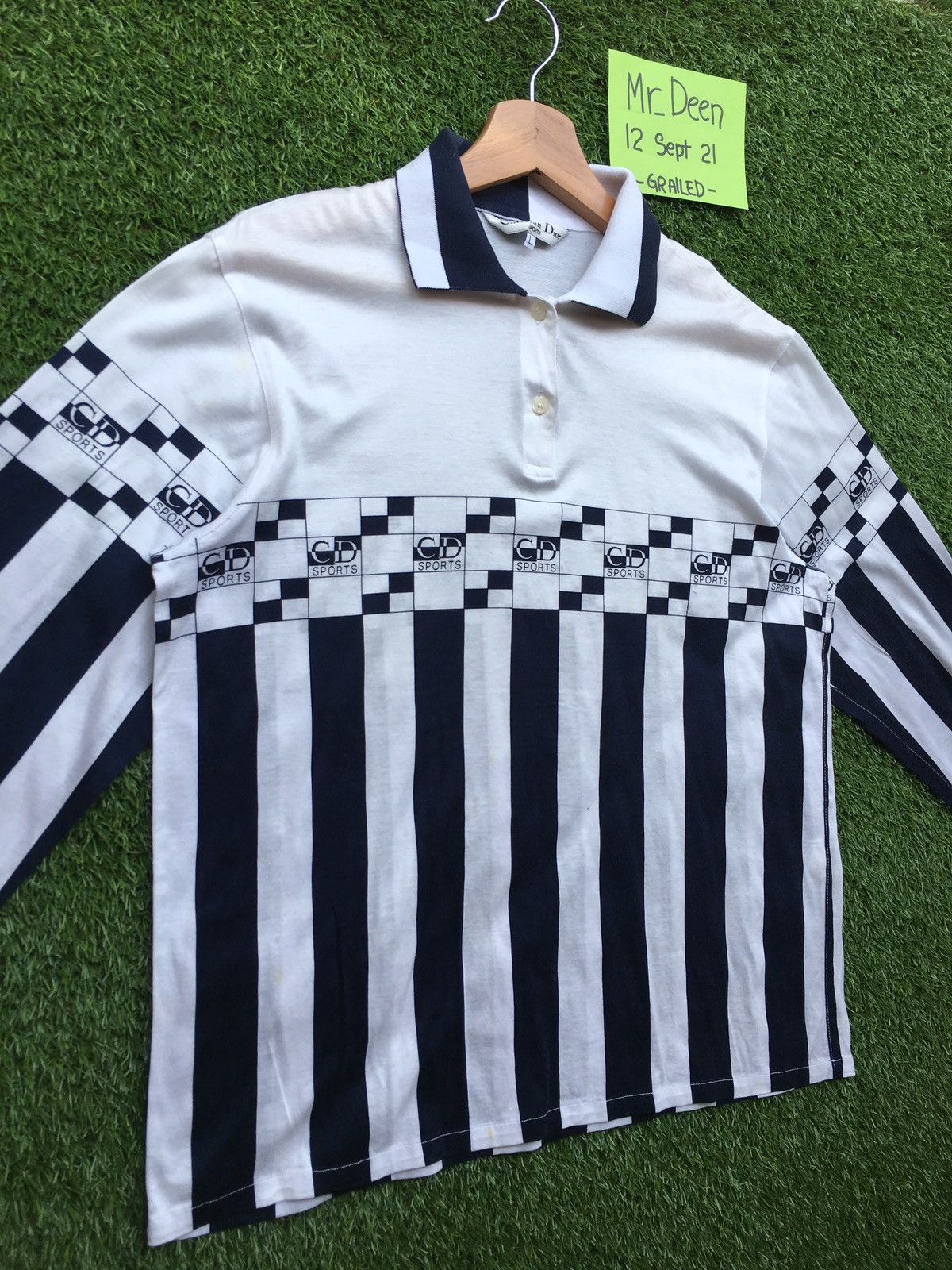 Christian Dior Monsieur Rare Vintage Christian Dior Sport Spellout Polo Shirt Size US M / EU 48-50 / 2 - 2 Thumbnail