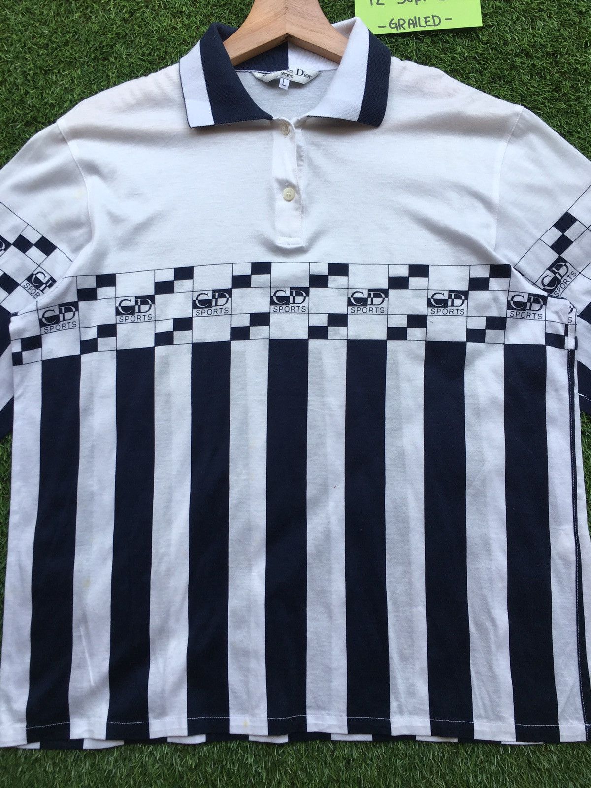 Christian Dior Monsieur Rare Vintage Christian Dior Sport Spellout Polo Shirt Size US M / EU 48-50 / 2 - 7 Thumbnail