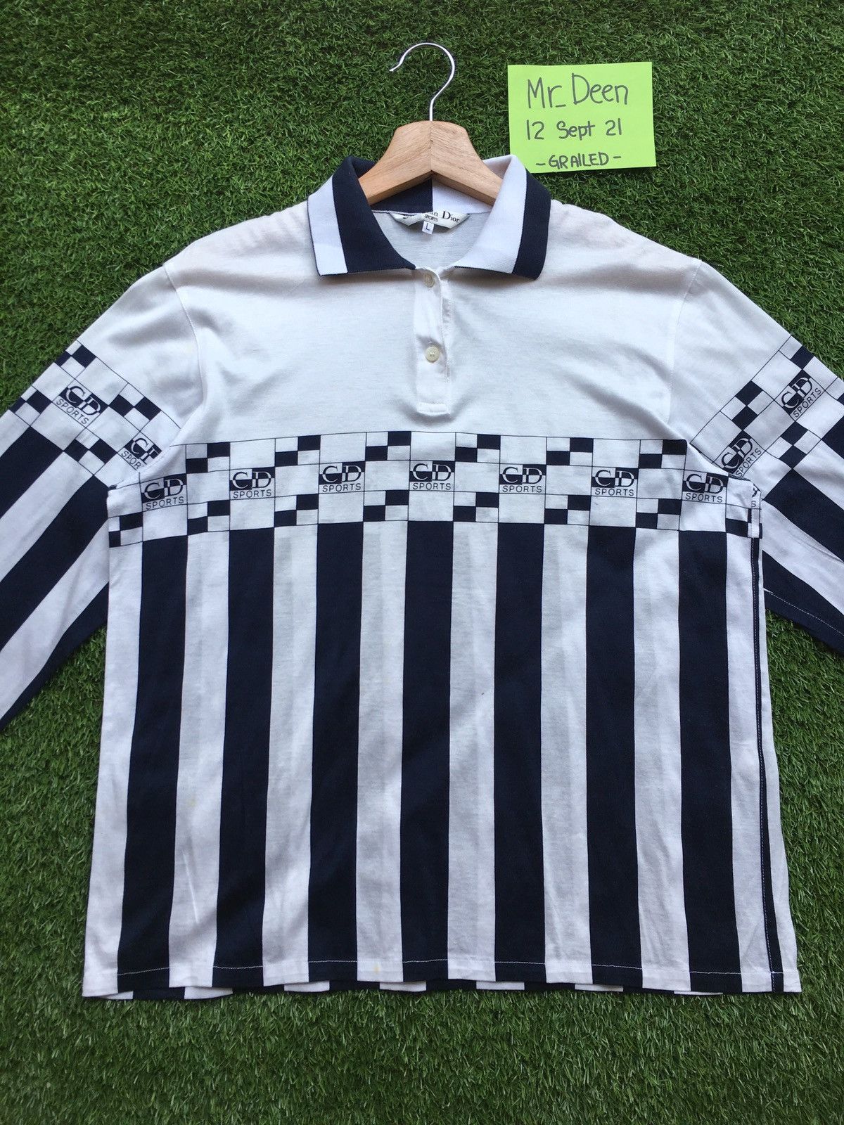 Christian Dior Monsieur Rare Vintage Christian Dior Sport Spellout Polo Shirt Size US M / EU 48-50 / 2 - 1 Thumbnail