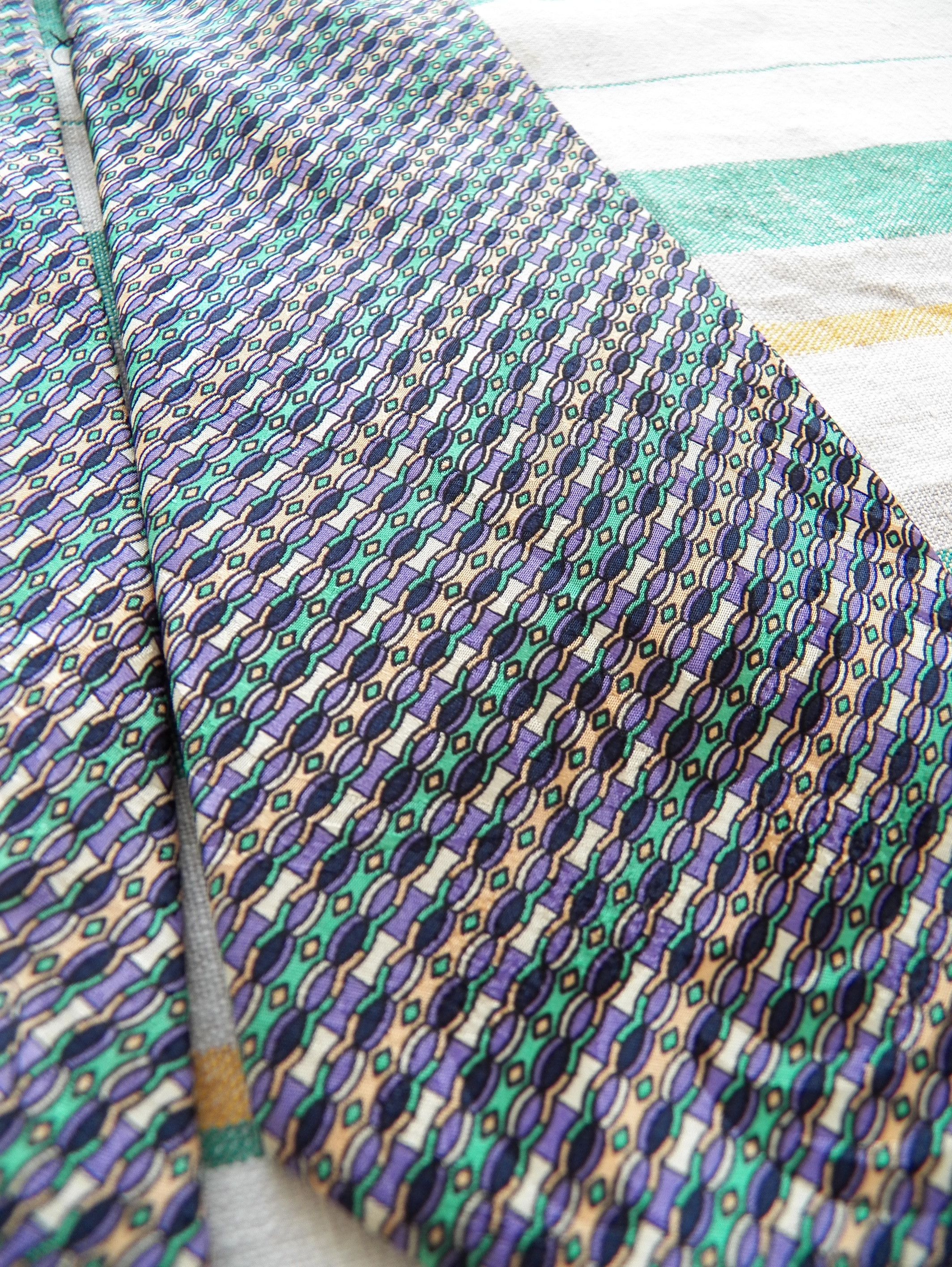 Missoni NECKTIE whimsical gloss satin silk multicolored geometric Size ONE SIZE - 1 Thumbnail