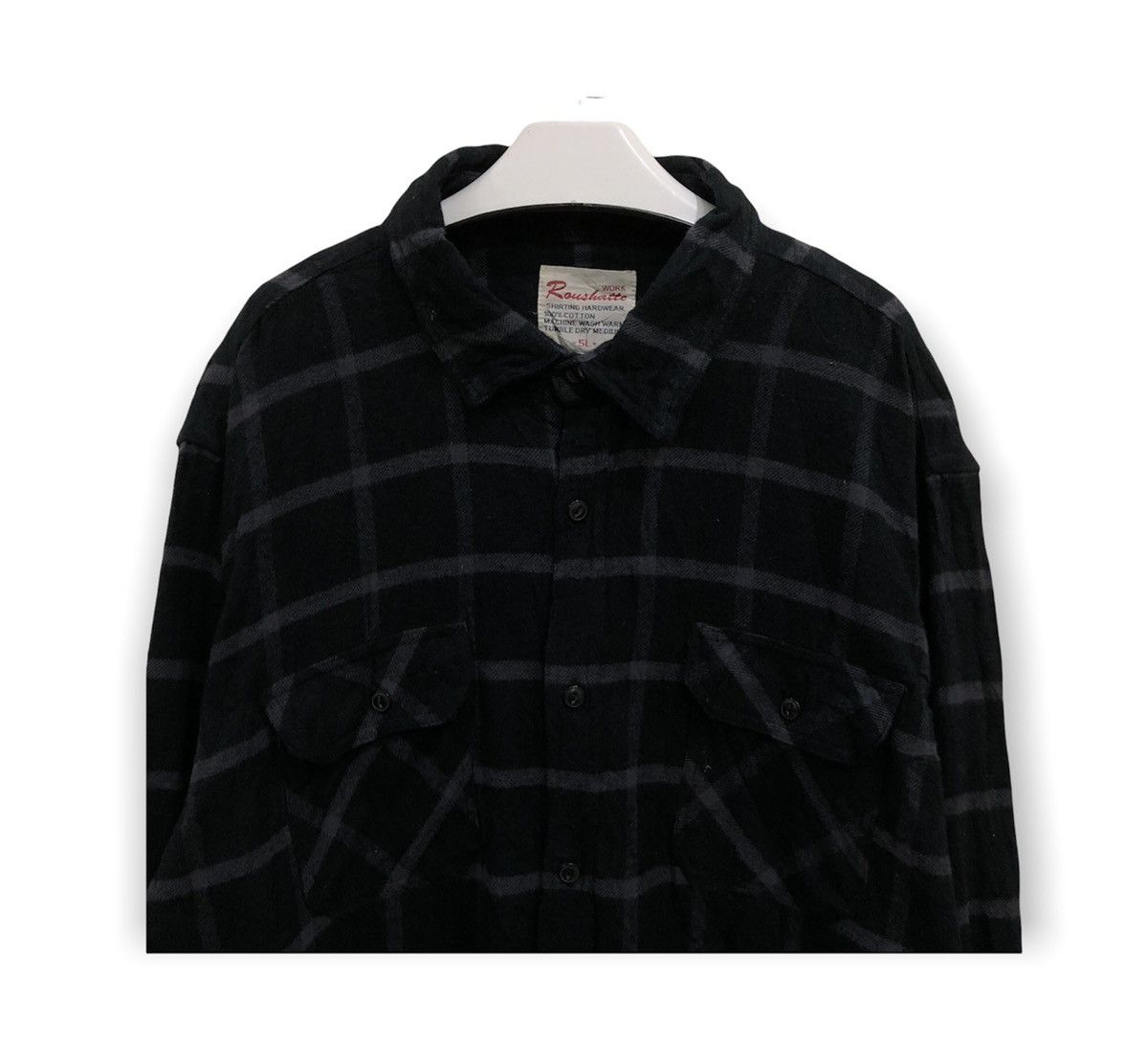 Japanese Brand Vintage Roushatte plaid tartan Flannel Shirt 👕 Size US XL / EU 56 / 4 - 3 Thumbnail