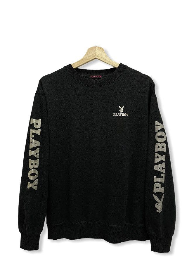 Playboy × Vintage Vintage 90’s PLAYBOY Big Bunny Spell Oull Crewneck Sweater Size US M / EU 48-50 / 2 - 5 Thumbnail