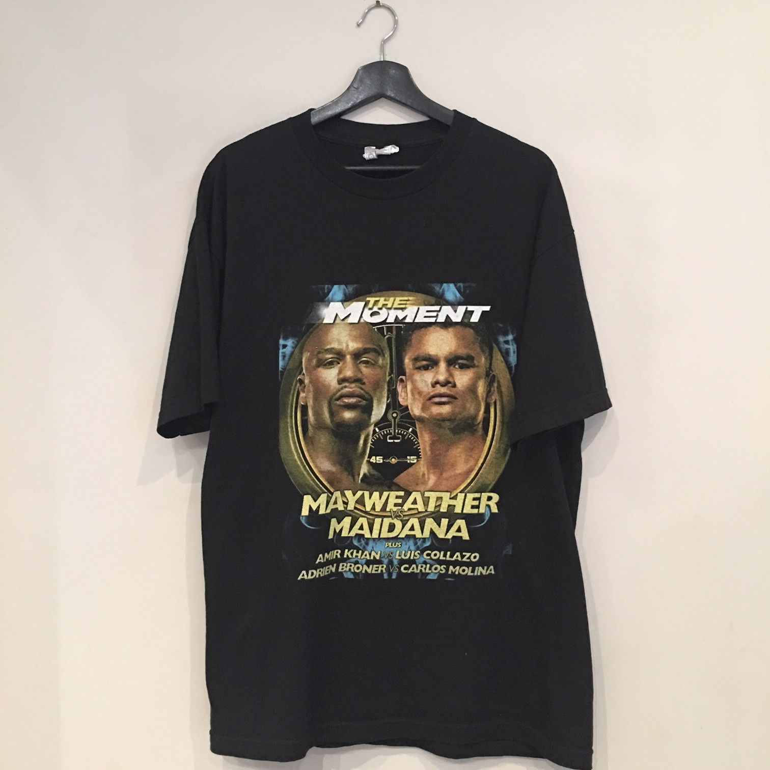 image of Mayweather V Maidana May 2014 Boxing Tee in Black, Men's (Size XL)