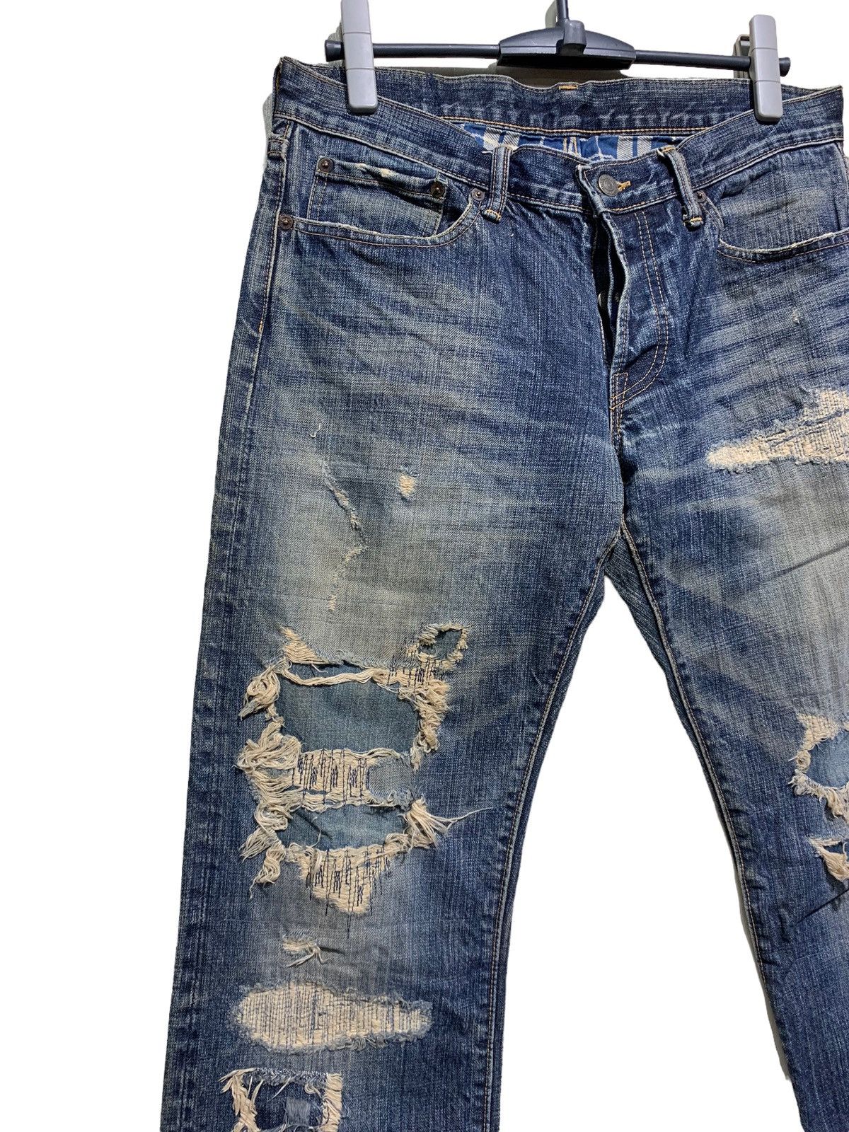 Eternal 🔥ETERNAL JAPAN DISTRESSED PATCHWORK DENIM W32 Size US 32 / EU 48 - 5 Thumbnail