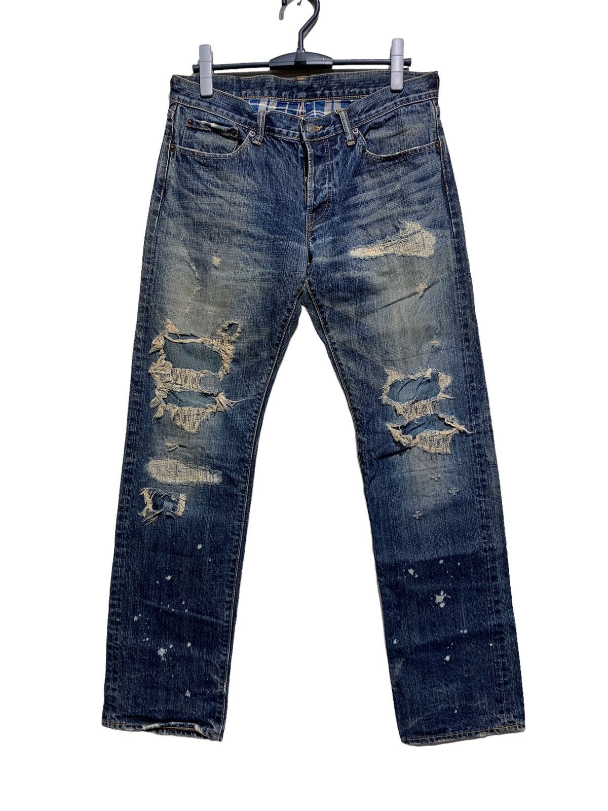 Eternal 🔥ETERNAL JAPAN DISTRESSED PATCHWORK DENIM W32 Size US 32 / EU 48 - 1 Thumbnail