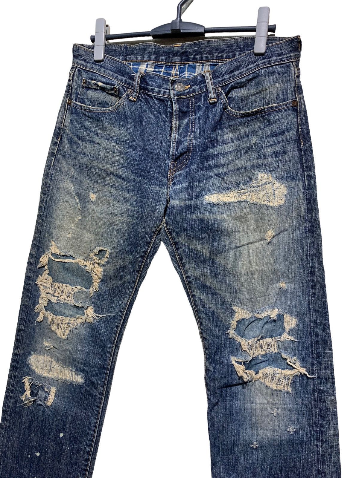 Eternal 🔥ETERNAL JAPAN DISTRESSED PATCHWORK DENIM W32 Size US 32 / EU 48 - 4 Thumbnail