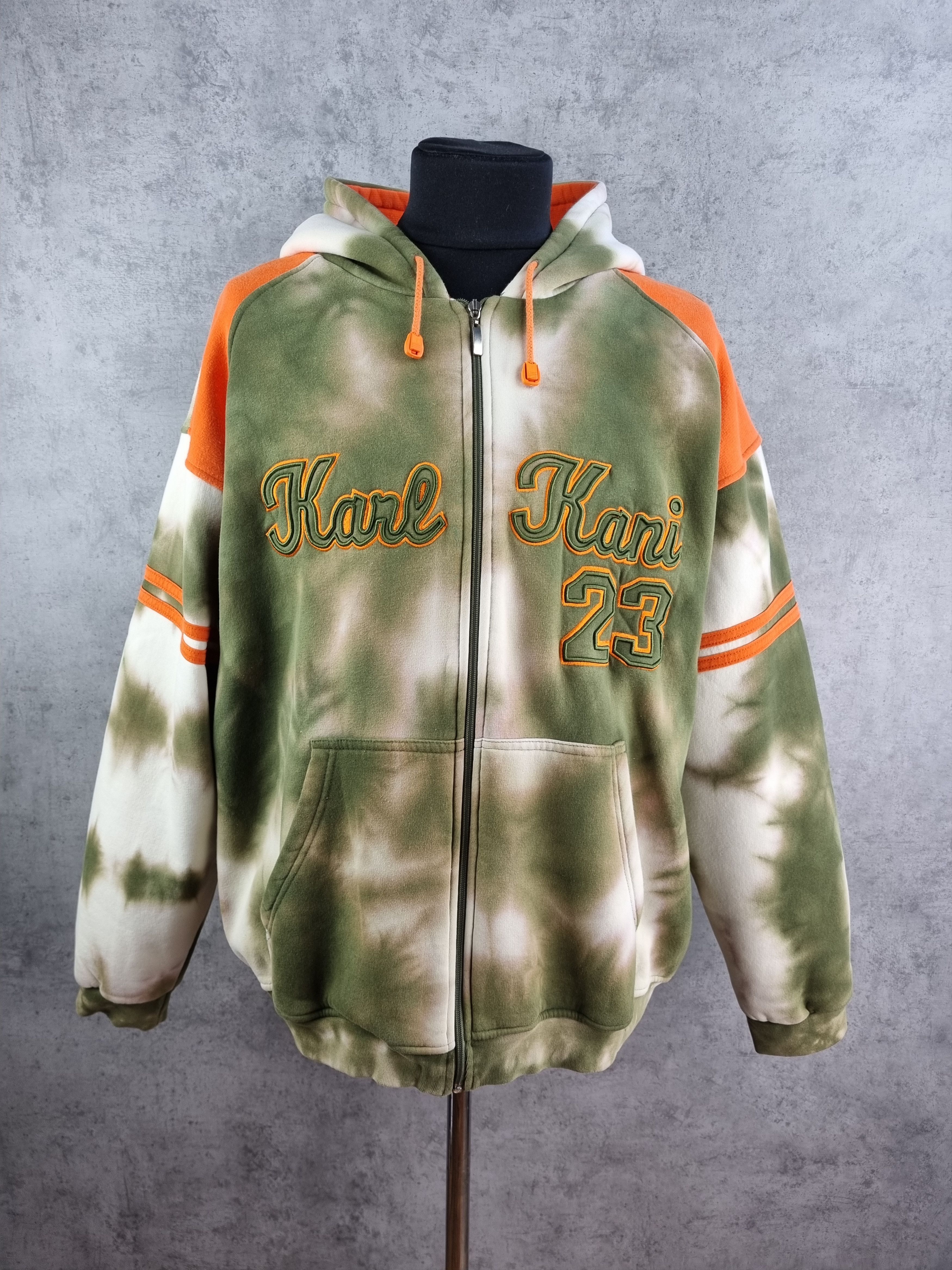 Karl Kani × Rap Tees 90s Rare TYE DYE Camo KARL KANI Zip Up Hoodie Size US XL / EU 56 / 4 - 19 Thumbnail