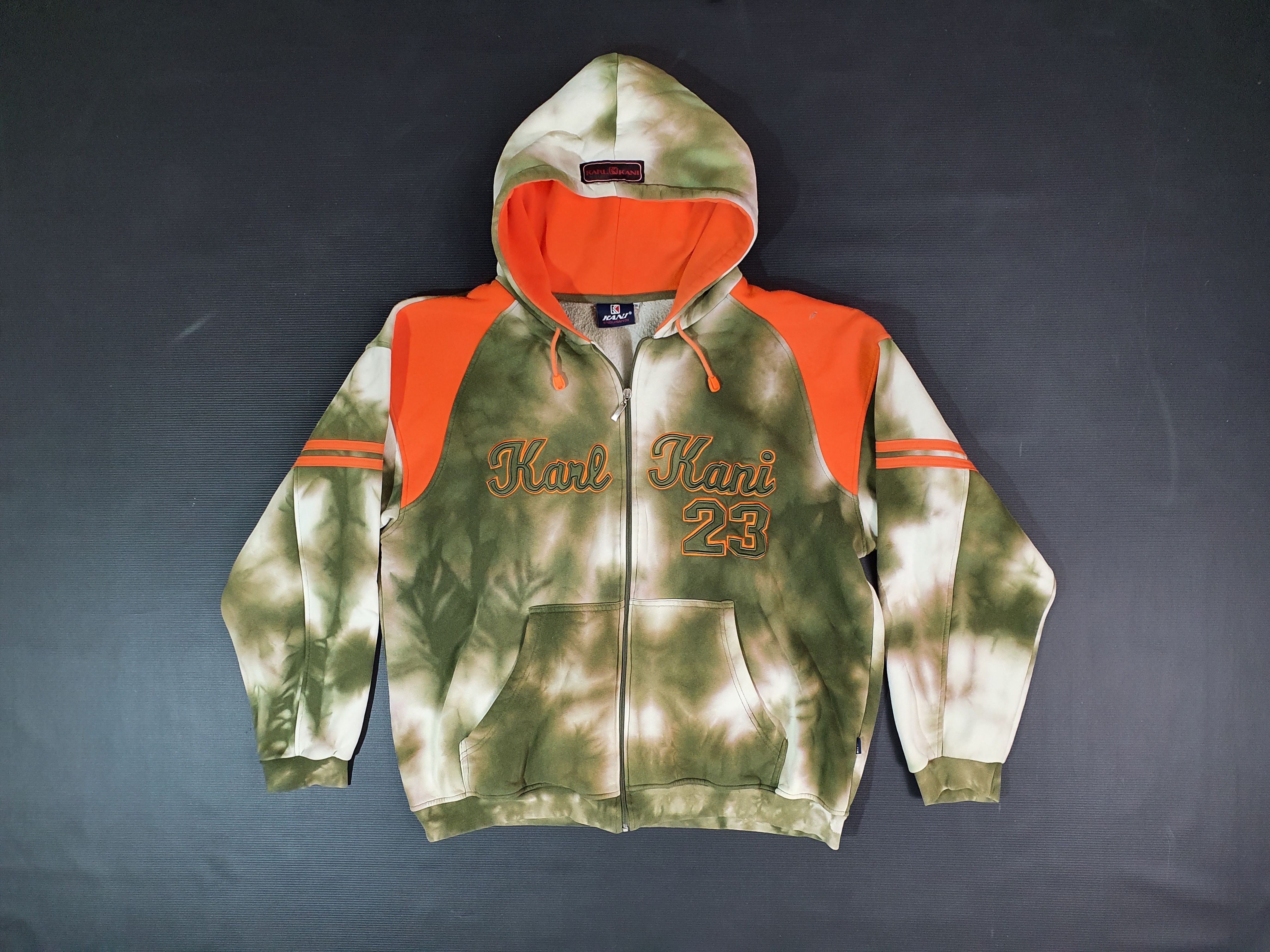 Karl Kani × Rap Tees 90s Rare TYE DYE Camo KARL KANI Zip Up Hoodie Size US XL / EU 56 / 4 - 2 Thumbnail