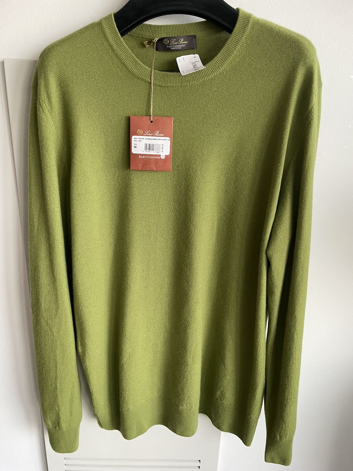 Loro Piana $1,650 Value Brand NEW Classic Pure Baby Cashmere Sweater Size US L / EU 52-54 / 3 - 24 Thumbnail