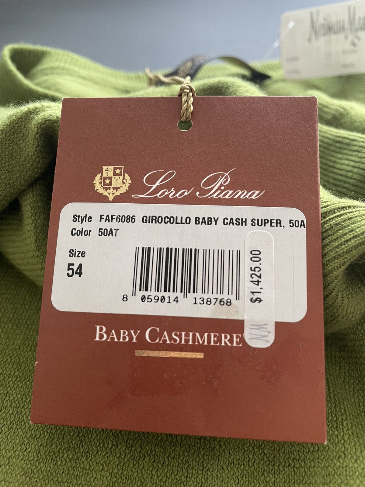 Loro Piana $1,650 Value Brand NEW Classic Pure Baby Cashmere Sweater Size US L / EU 52-54 / 3 - 6 Thumbnail