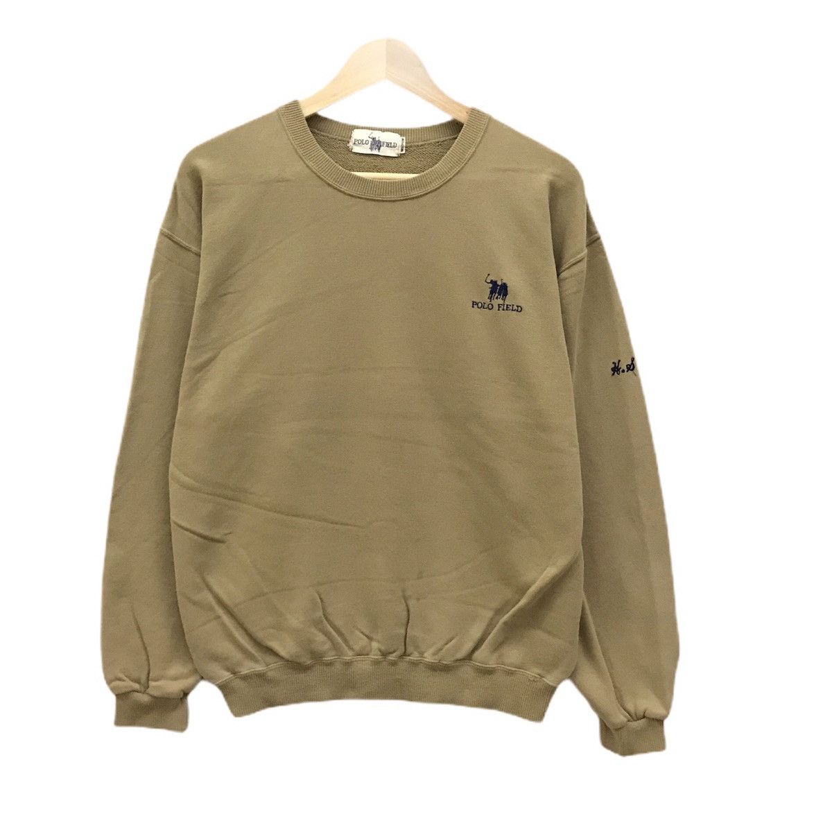 Vintage Polo Field Sweatshirt Crewneck Big Logo Spellout Polo Field Size US M / EU 48-50 / 2 - 1 Thumbnail
