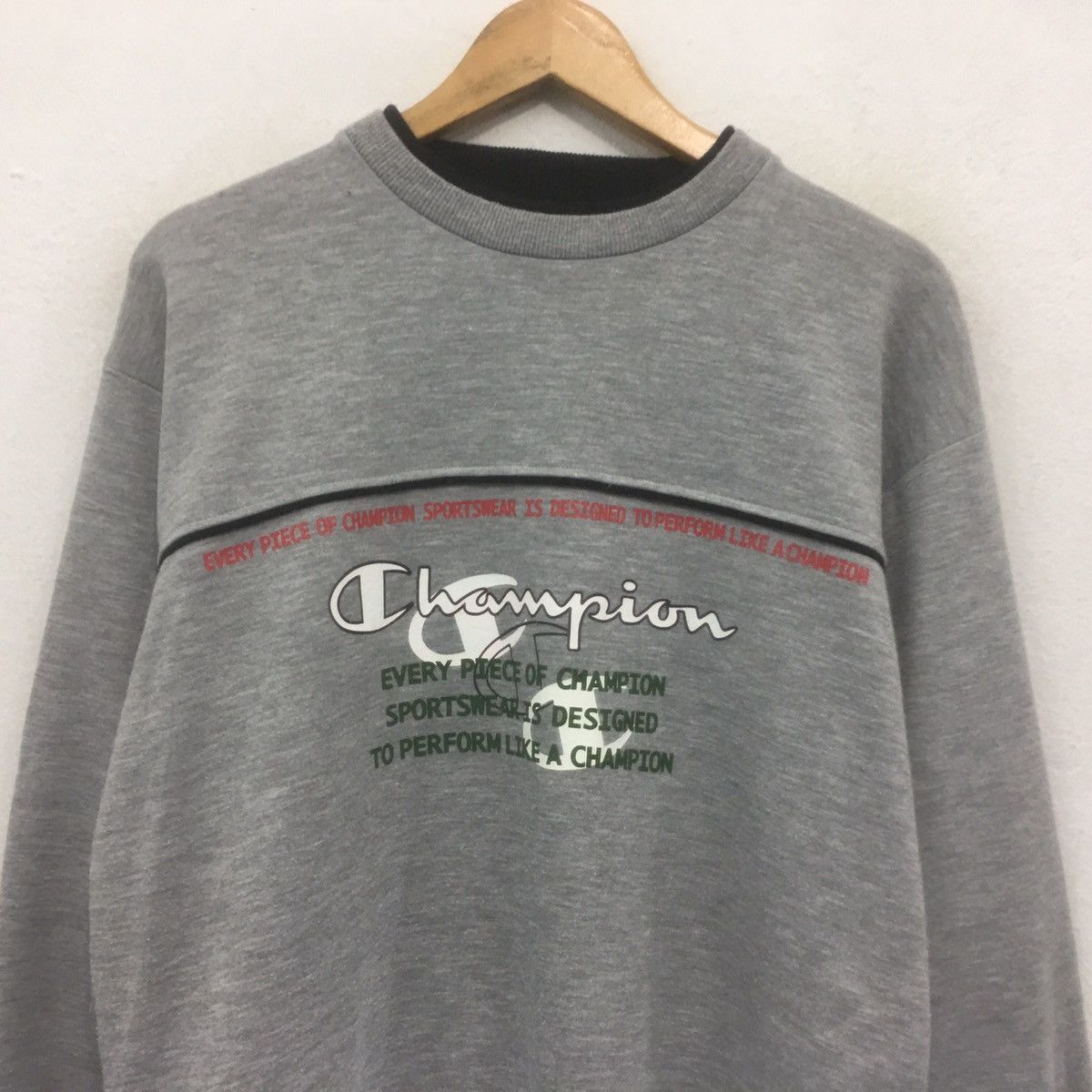 Champion × Japanese Brand × Vintage Vintage Champion Biglogo Spellout Sweatshirt Crewneck Size US L / EU 52-54 / 3 - 2 Thumbnail