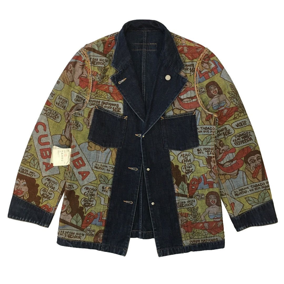 Comme des Garcons Comme Des Garçons Homme 2002 Reversible Cuba Denim Jacket Size US S / EU 44-46 / 1 - 4 Thumbnail